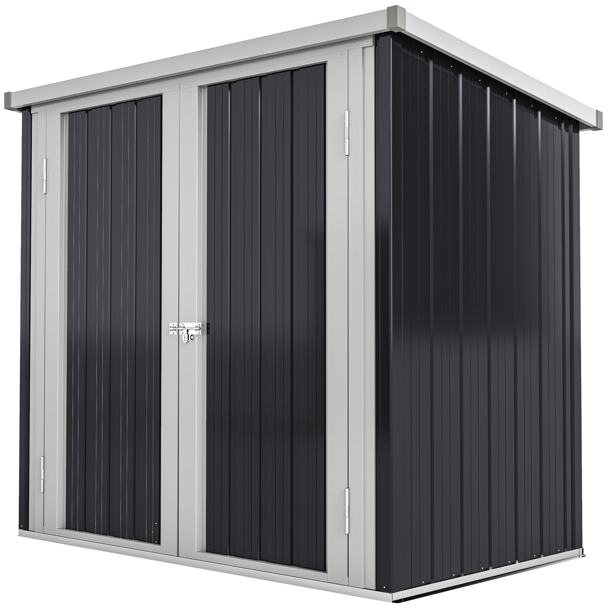 Outsunny Metal Garden Storage Shed Double-Door Green | Aosom
