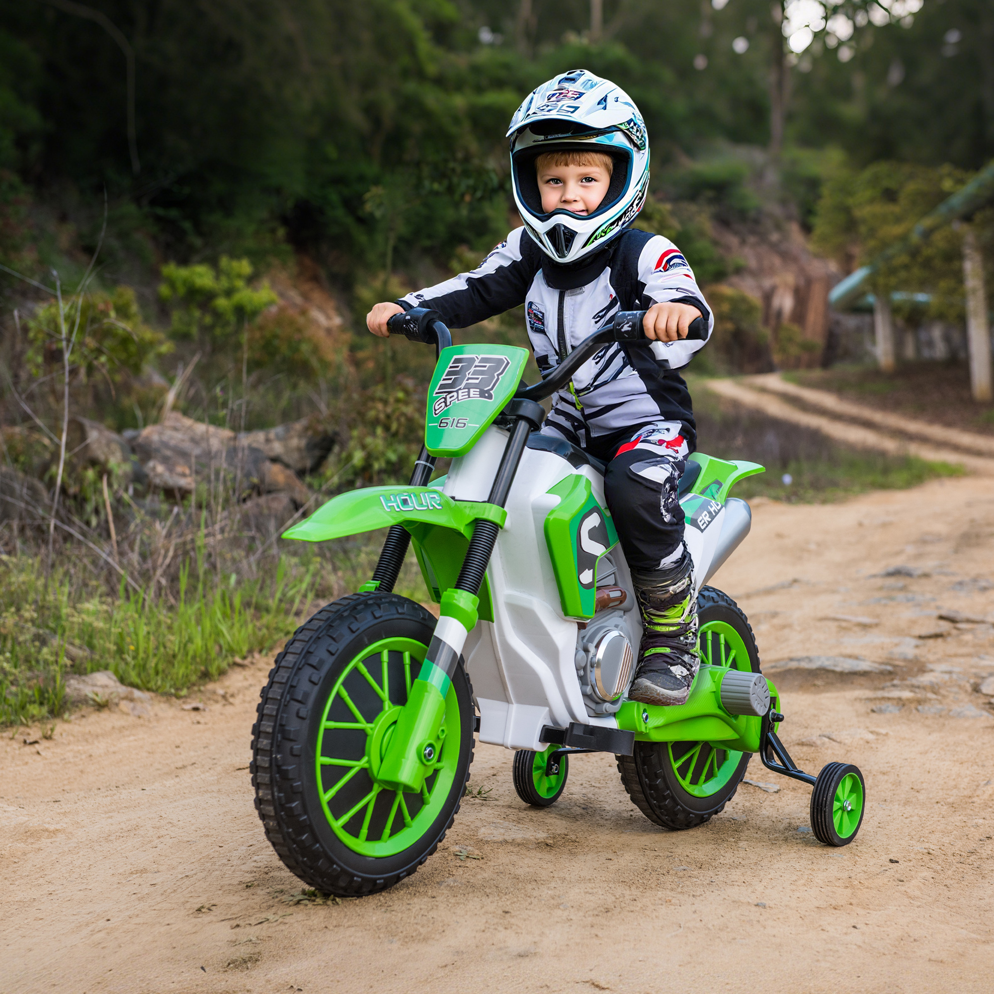Aosom 12V Childs Electric Motorbike, Green Aosom Canada