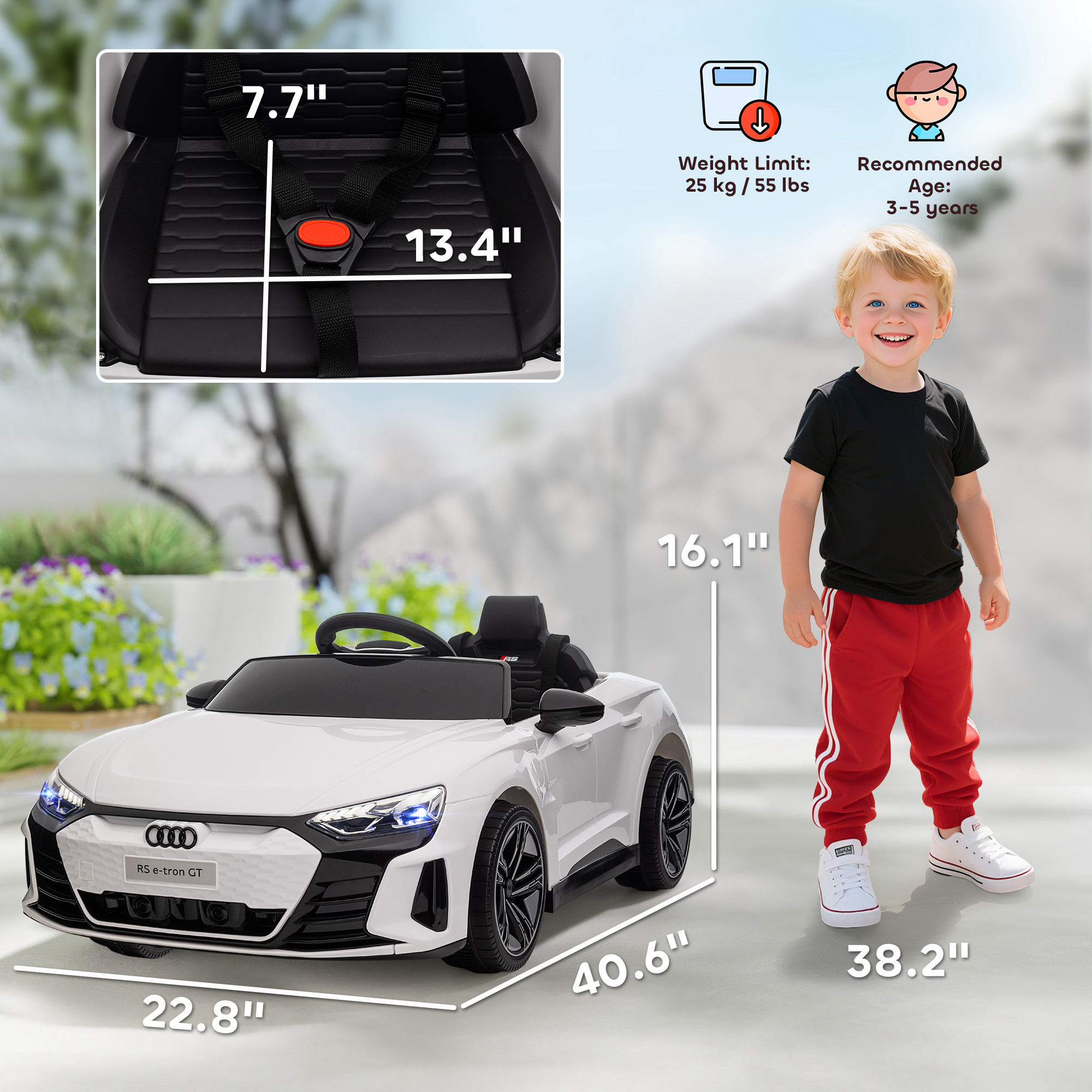 Aosom Kids Ride on Car with Remote Control, 12V MPH Electric