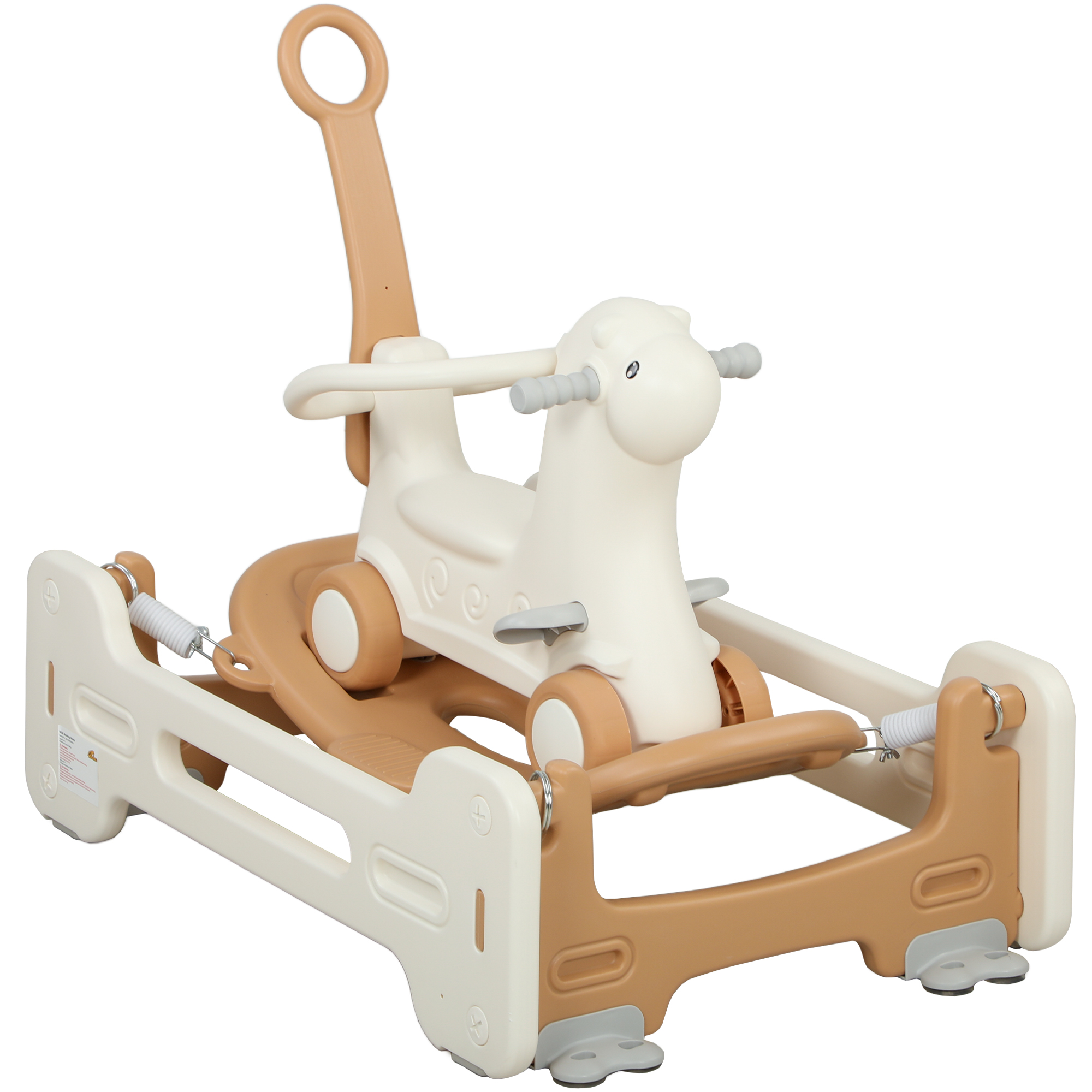 yta33330★ Qaba 5 in 1 Kids Rocking Horse with Detachable Base, Safety