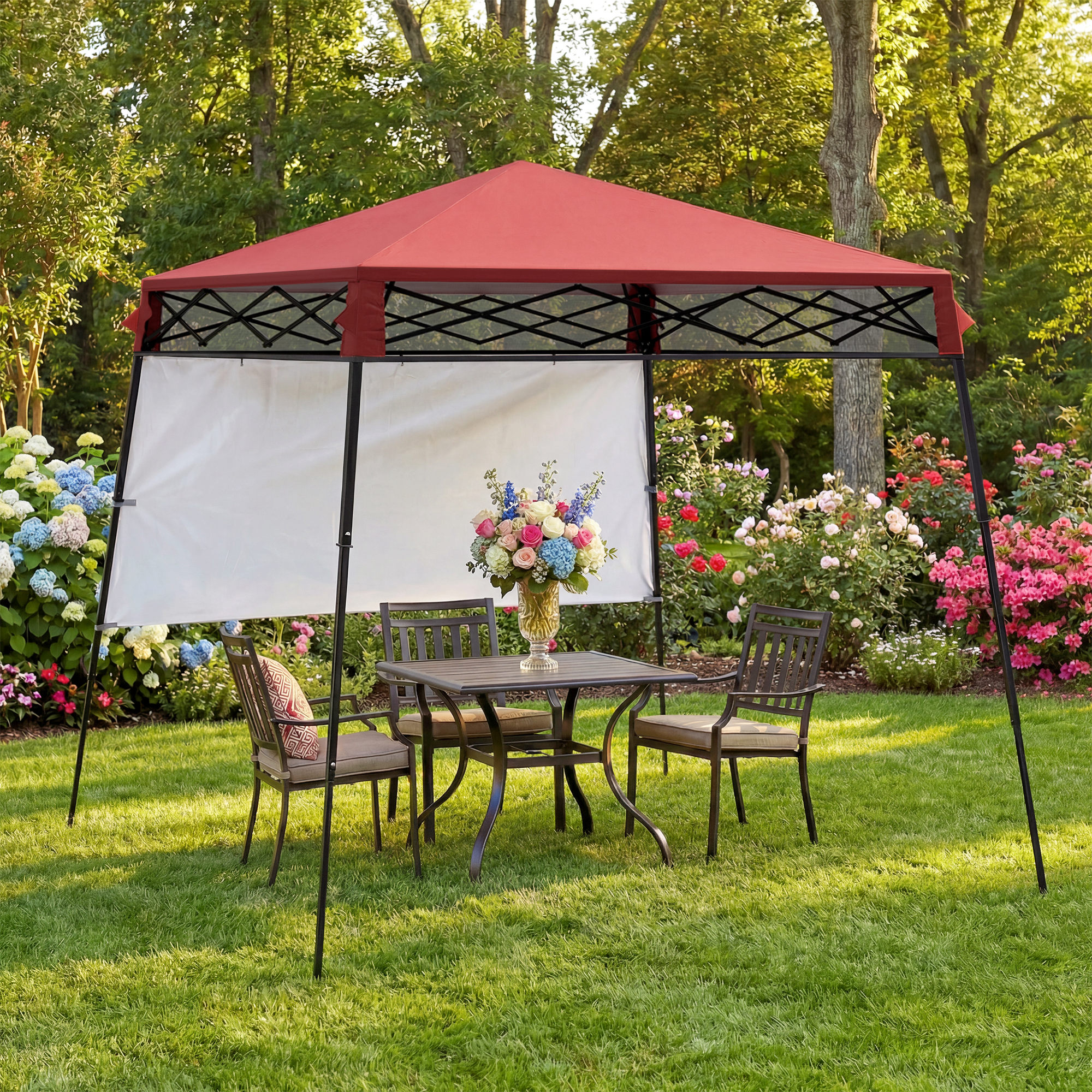 S*7様 apolina wendy 2-3y Outsunny 7' x 7' Garden Foldable Pop Up Gazebo Tent with Backpack