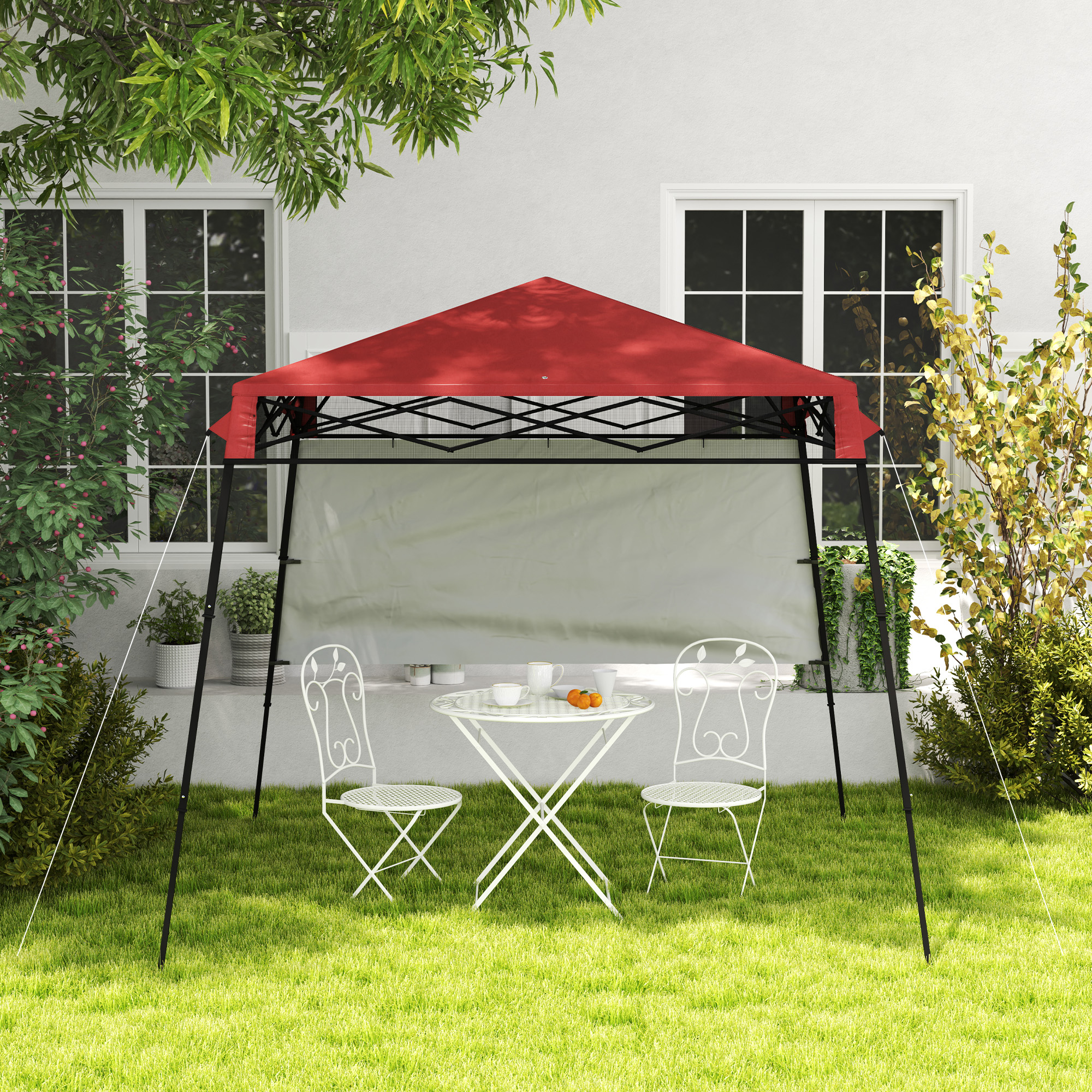 S*7様 apolina wendy 2-3y Outsunny 7' x 7' Garden Foldable Pop Up Gazebo Tent with Backpack
