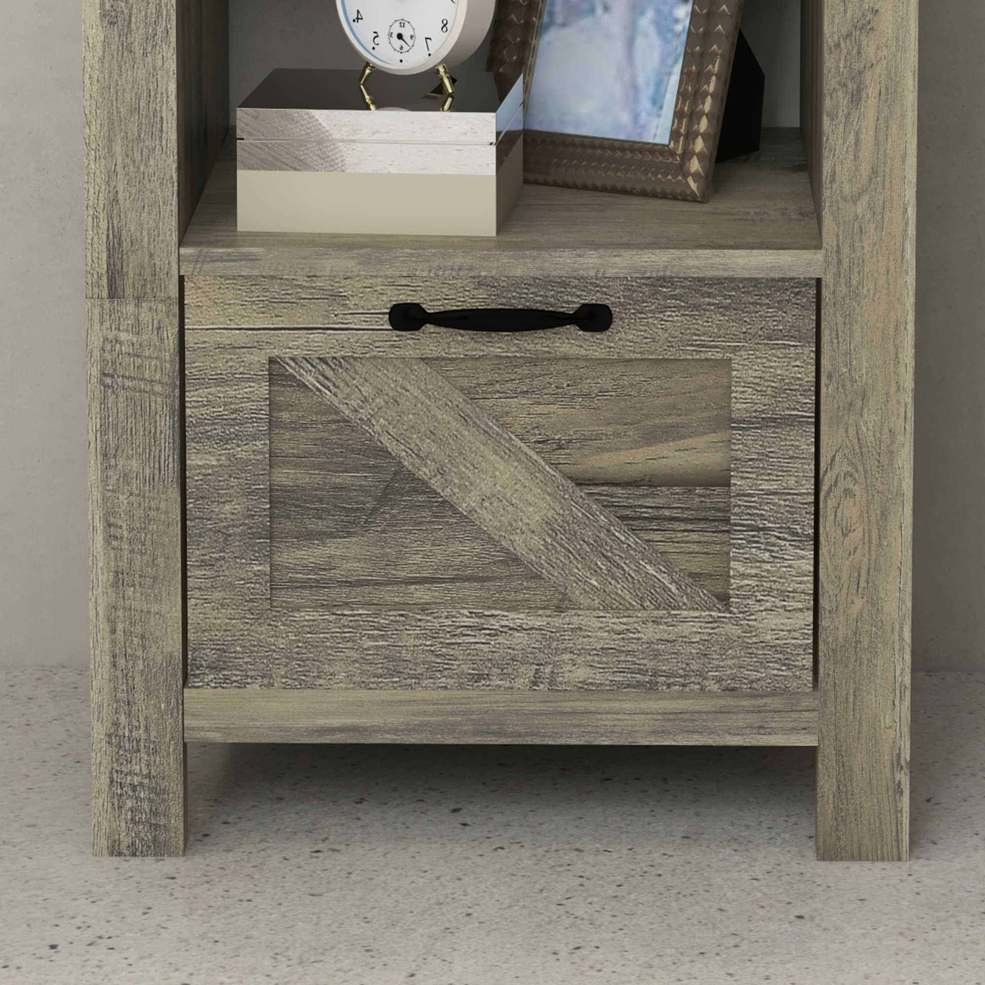 HOMCOM Small Side Table Farmhouse Grey | Aosom Canada