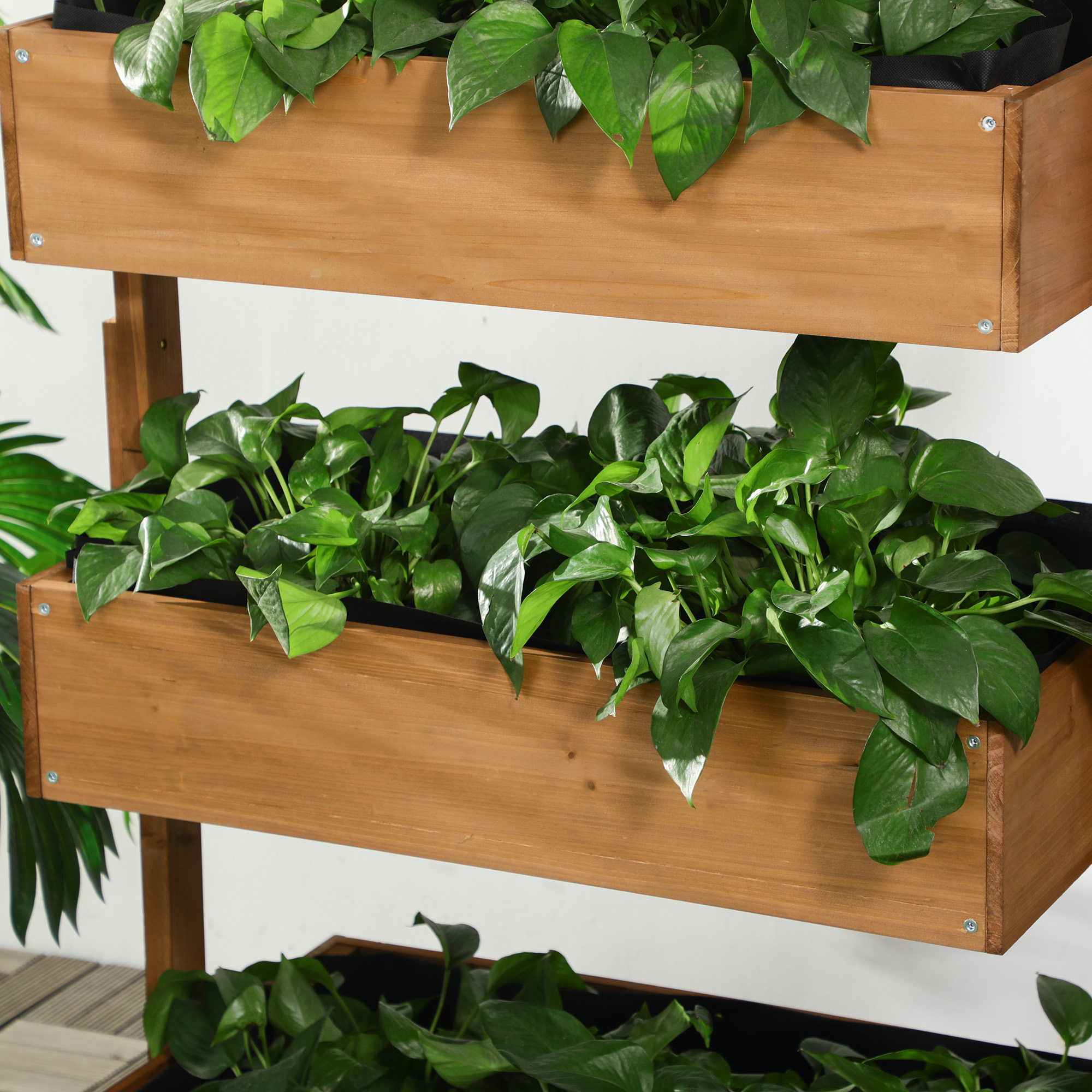 Outsunny 4-Tier Raised Garden Bed, Vertical Elevated Planter Rack