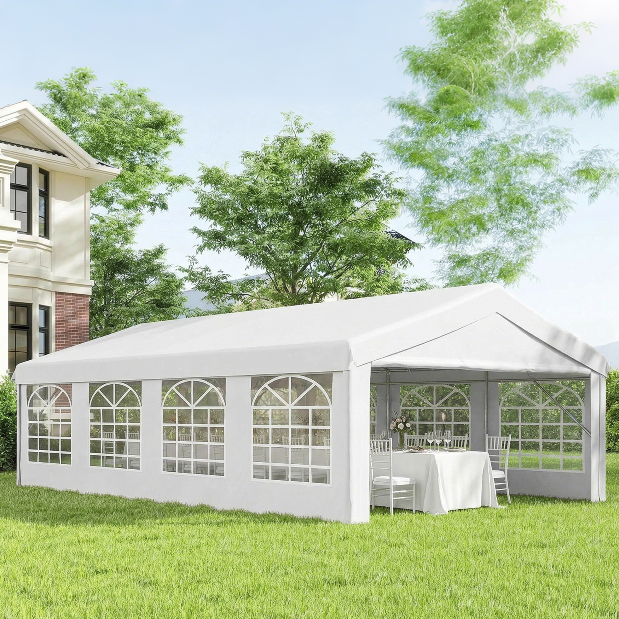 Outsunny 13'x26' Heavy-duty Outdoor Carport Party Event Tent Patio