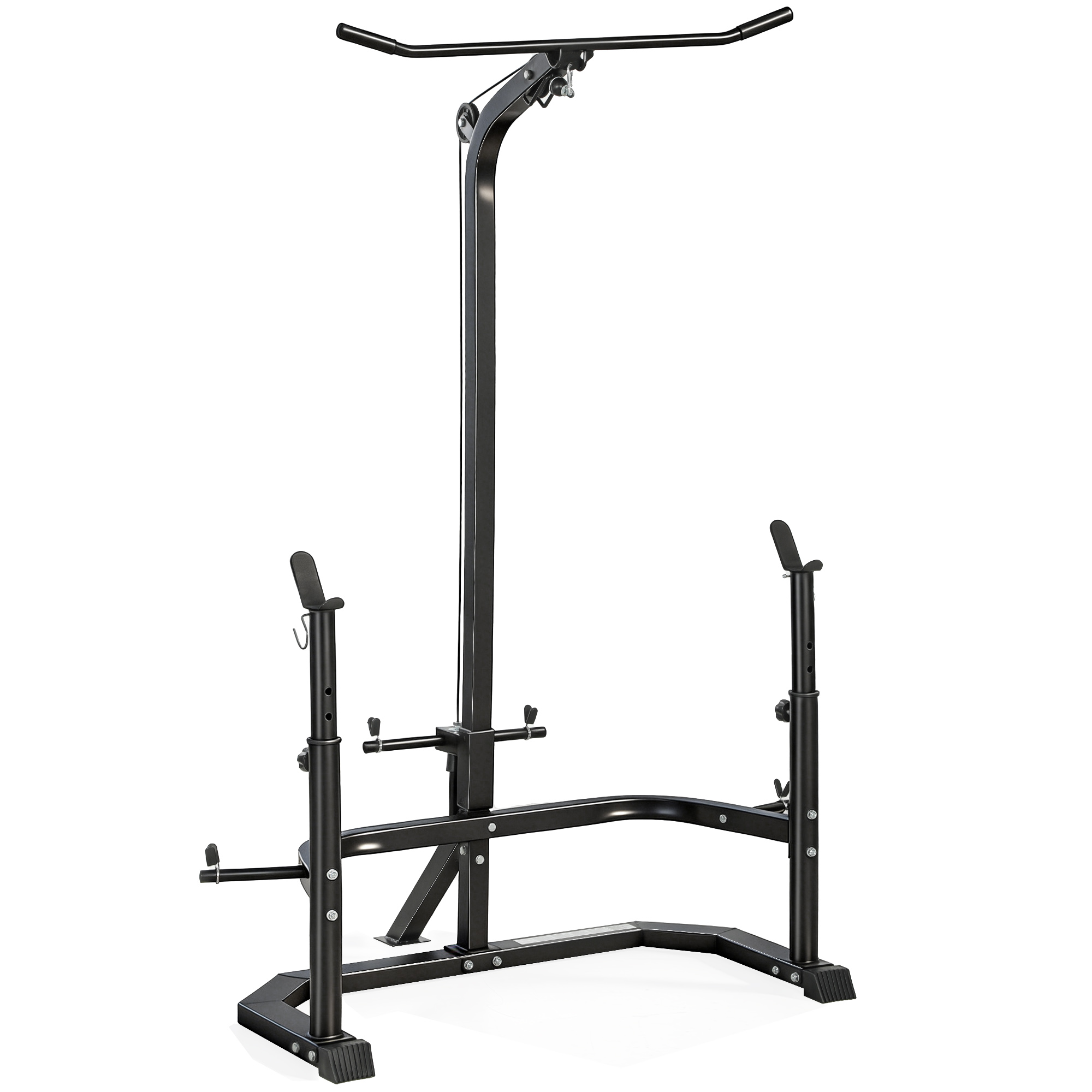Soozier Cable Machine, Multi-Function Bench Press Rack with Weight