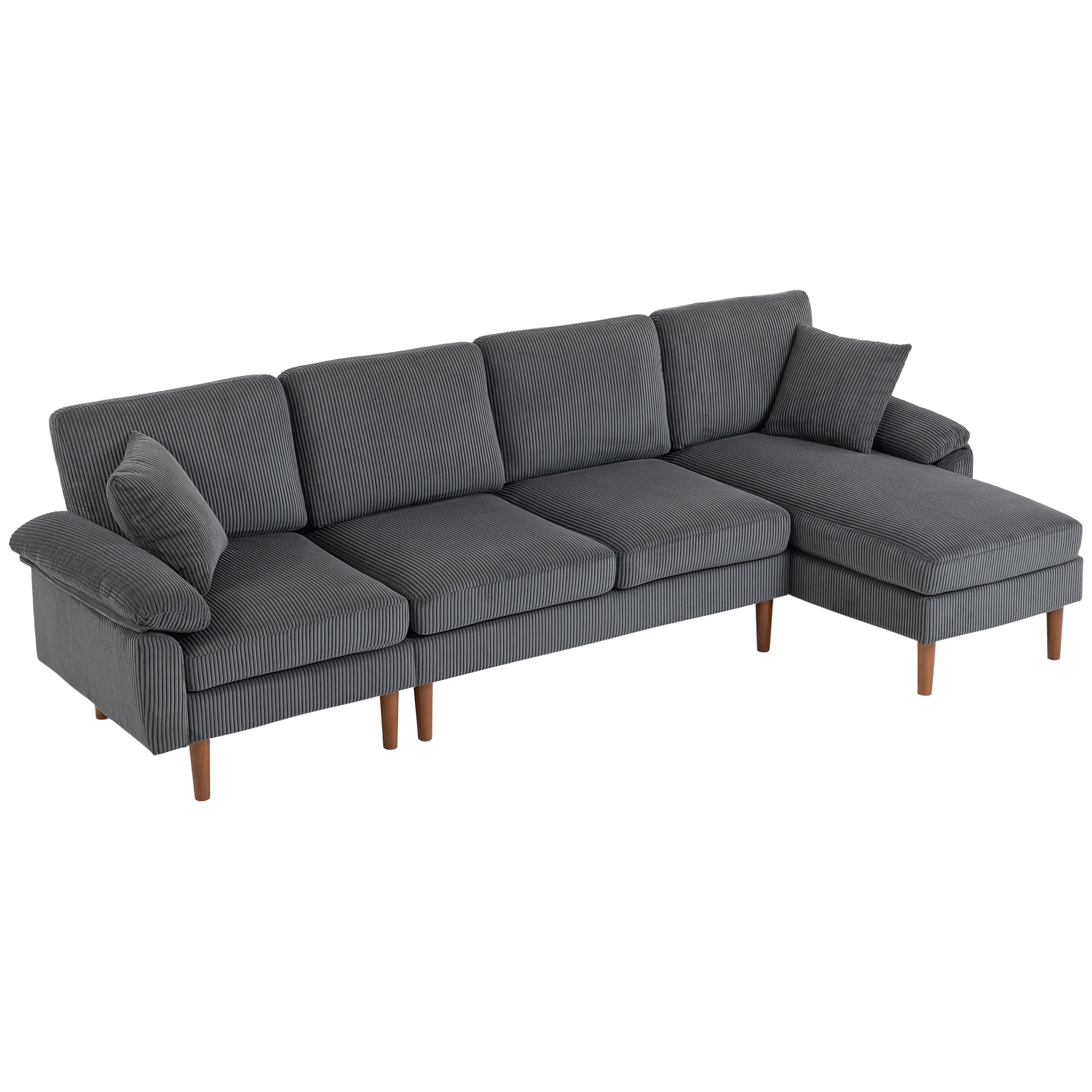 0llx4l❤︎ HOMCOM L-Shape Sofa, Modern Sectional Couch with Changeable Chaise