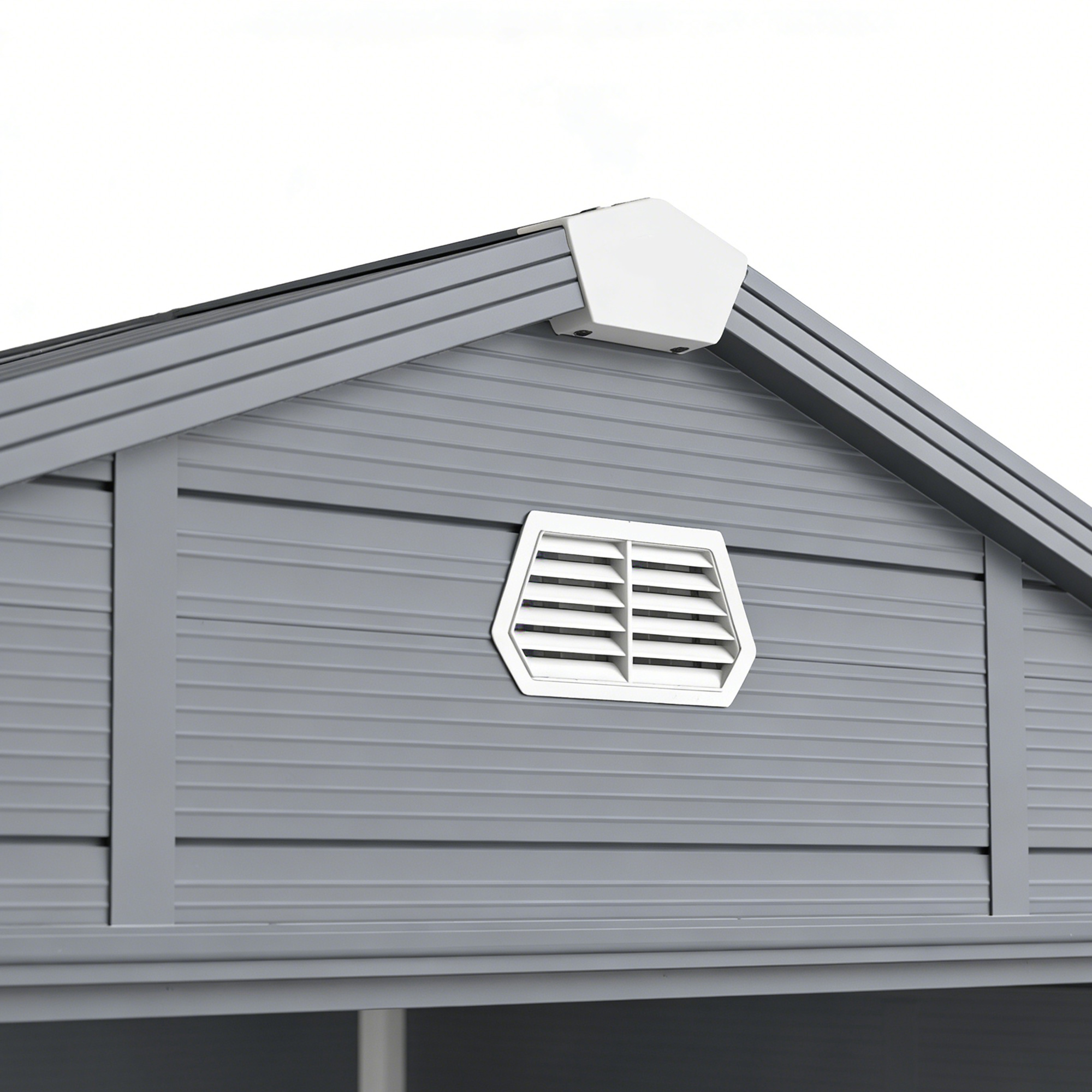 Outsunny 8' x 6' Small Garden Shed with Latch Door, Vents, Sloped