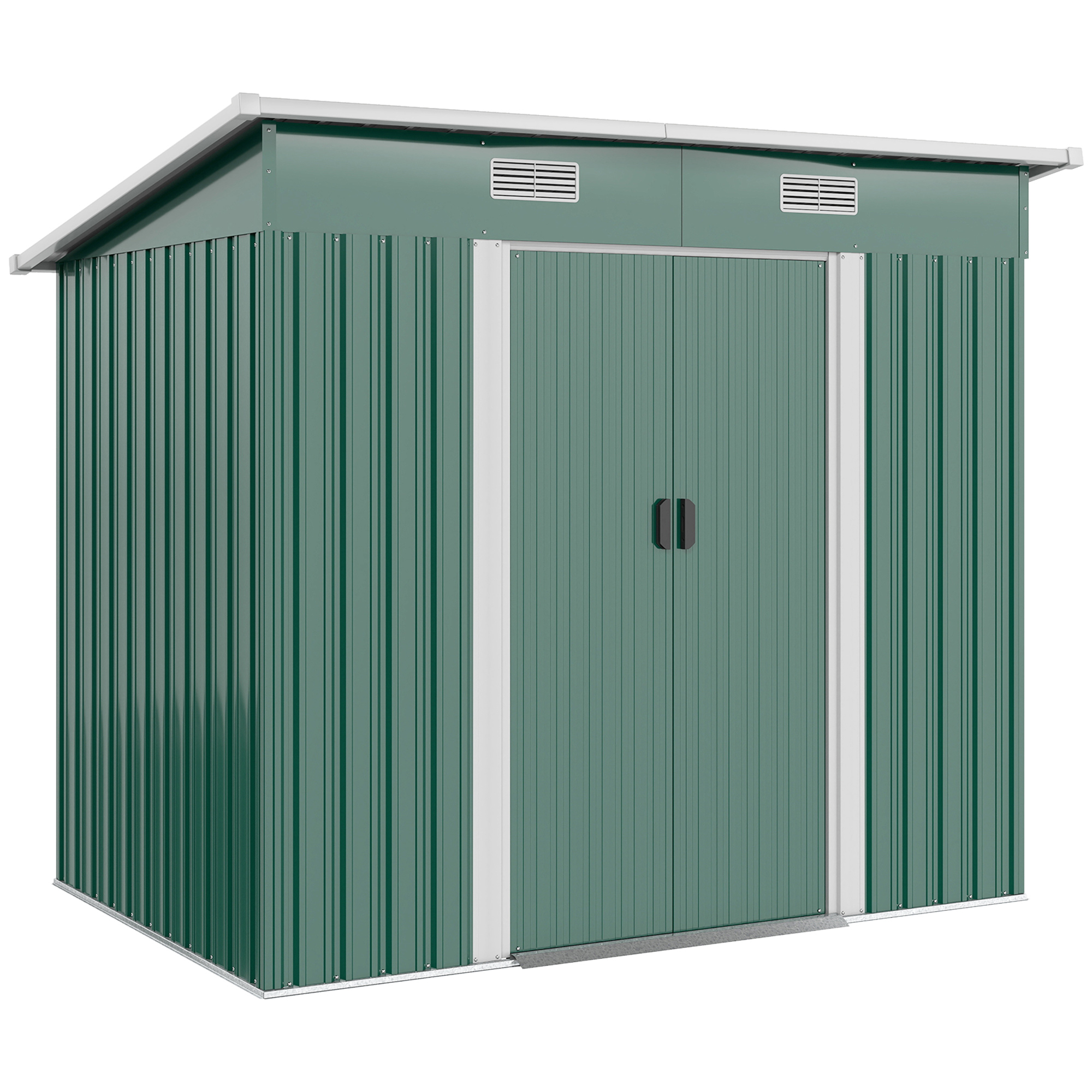 Outsunny 7 x 4 Metal Storage Shed, Lockable Garden Tool Shed