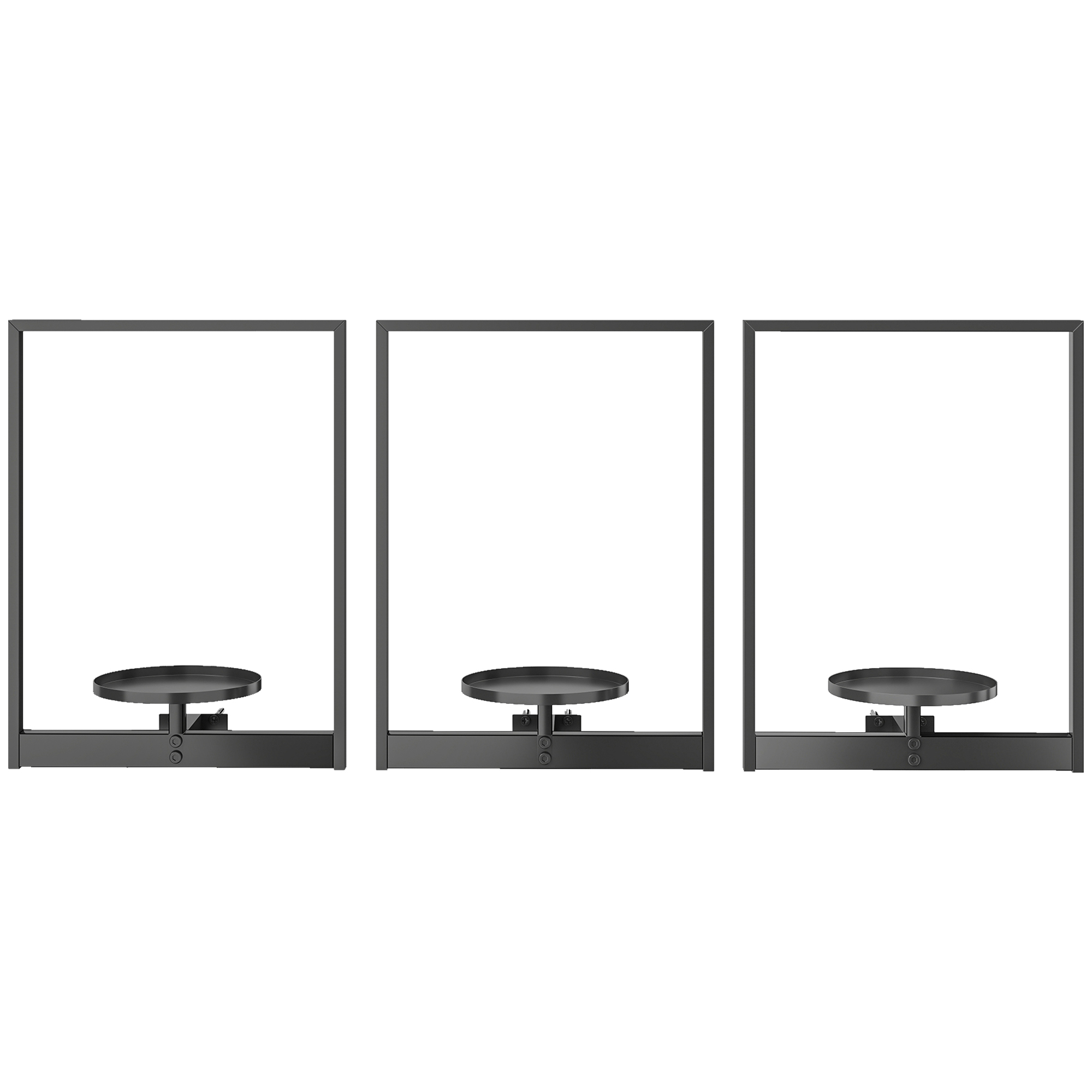 Outsunny 3 Pack Wall Planters for Indoor Plants, Wall-Mounted