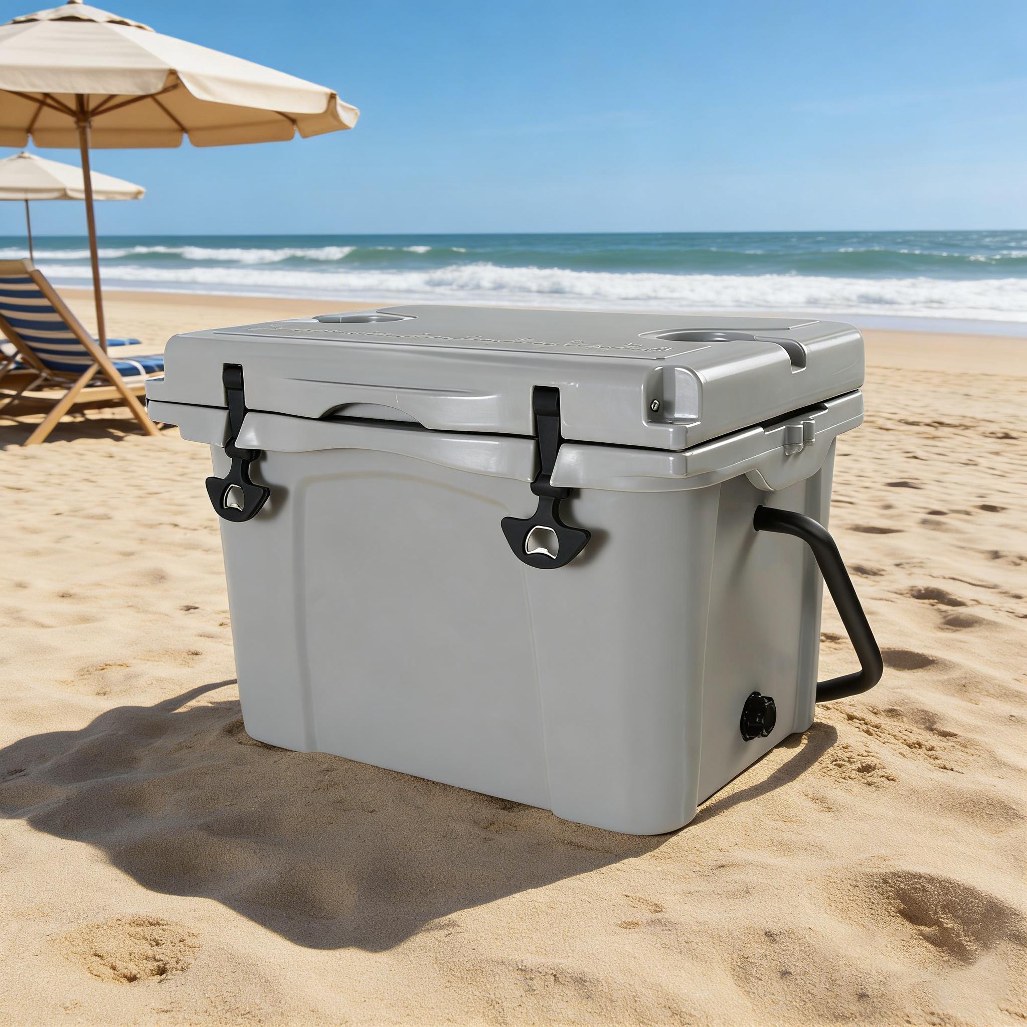 Insulated Portable Cooler with Impact-Resistant Hard Shell, 21.5