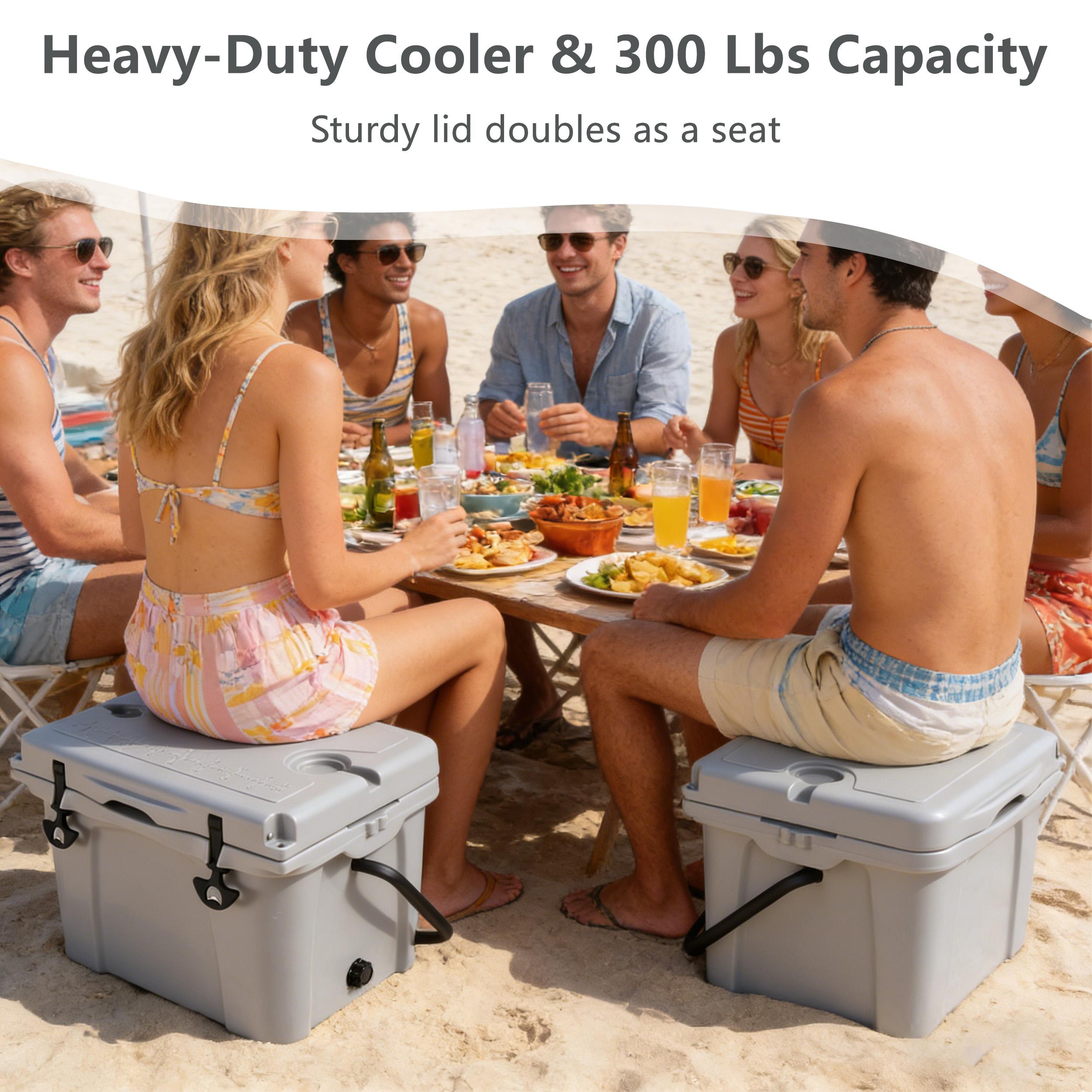 ホット&クール Insulated Portable Cooler with Impact-Resistant Hard Shell, 21.5