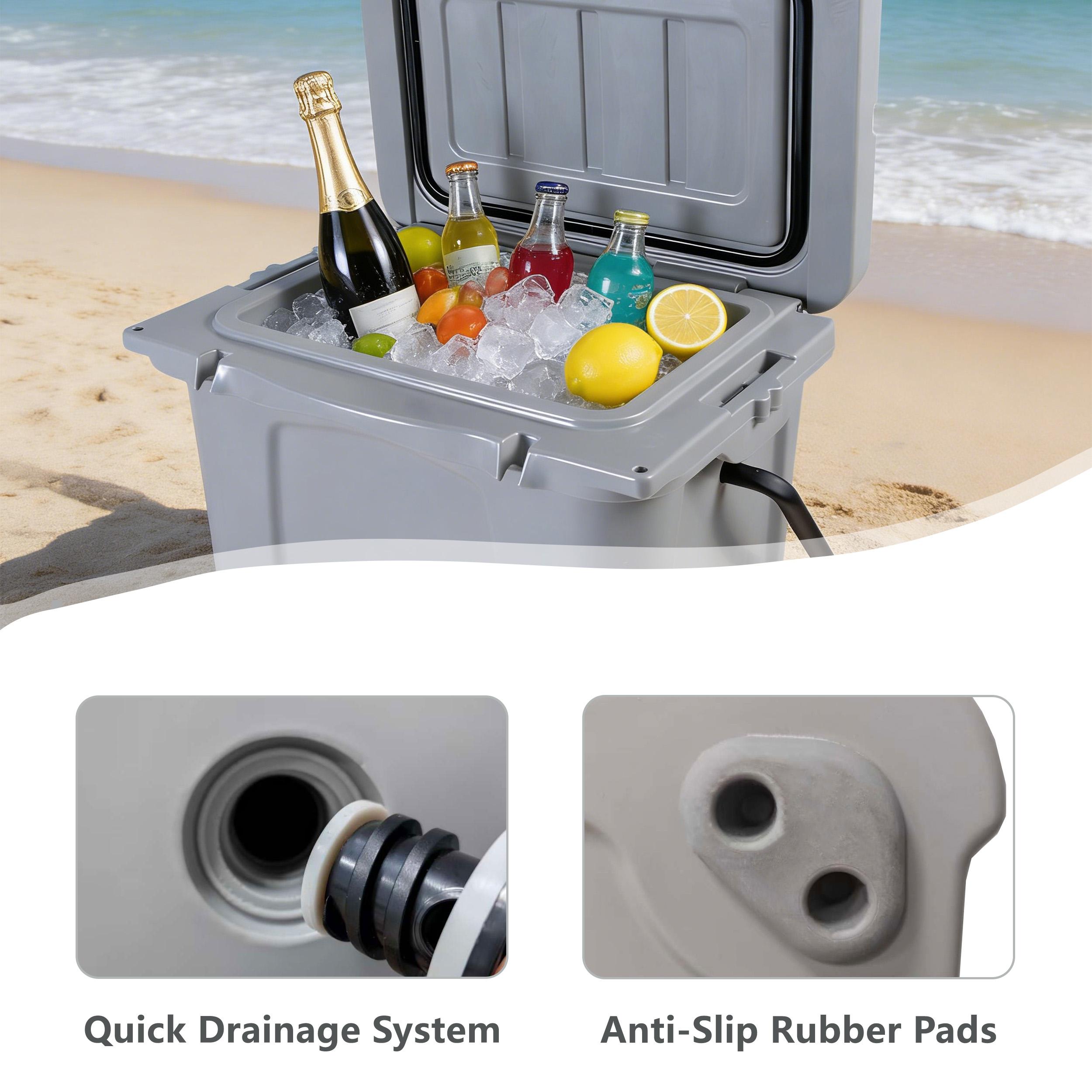 Insulated Portable Cooler with Impact-Resistant Hard Shell, 21.5