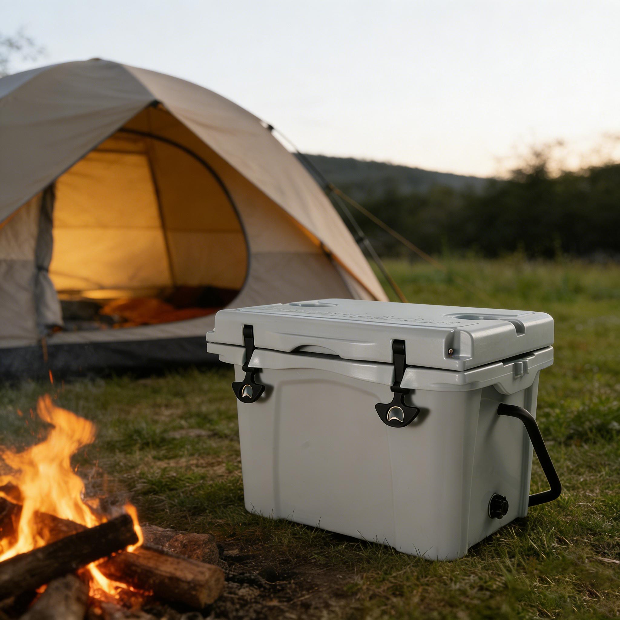 Insulated Portable Cooler with Impact-Resistant Hard Shell, 21.5
