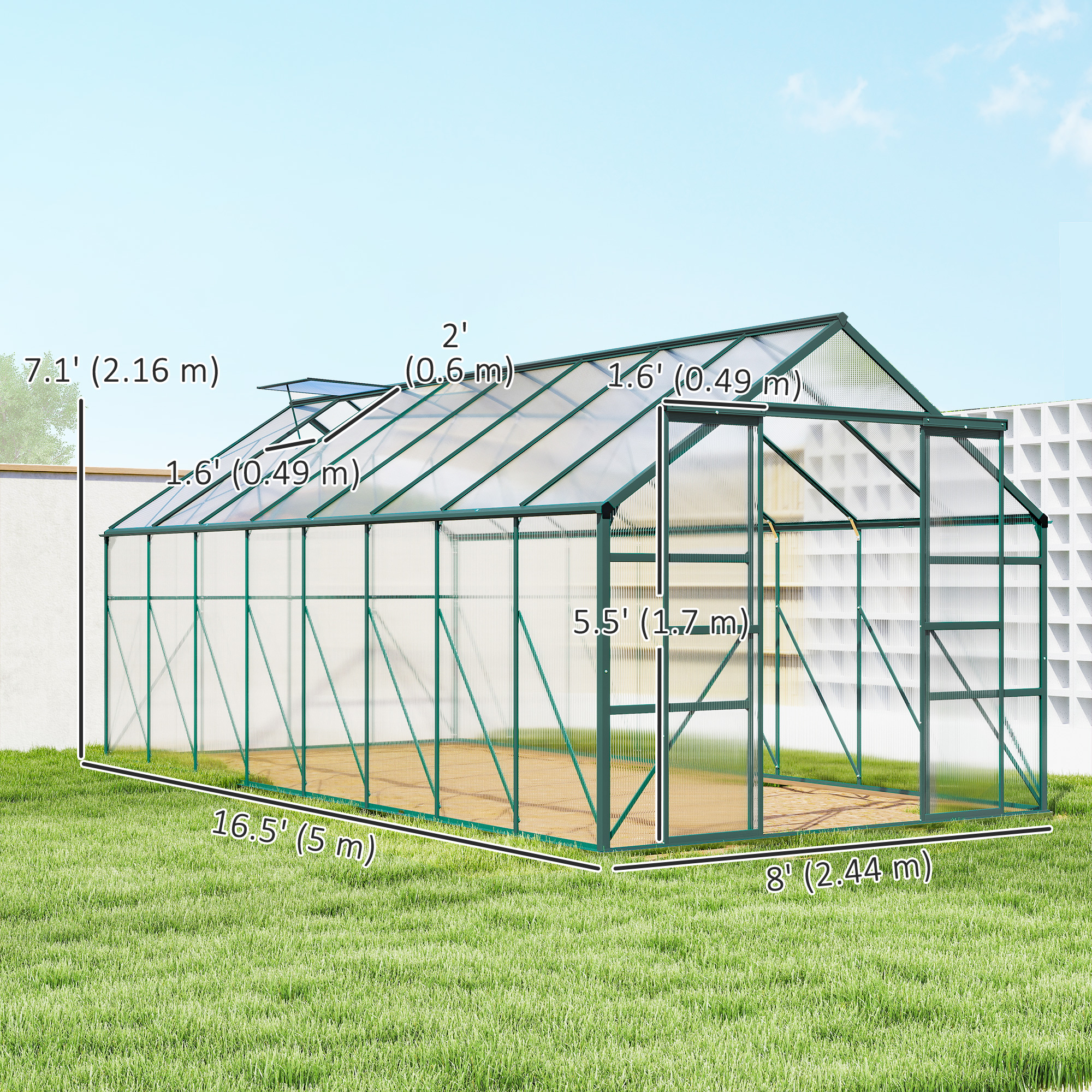 Greenhouse ft. 20 x ft. 8 Prestige Arinco-houseです | Palram-Canopia by Rion 本棚・絵本棚・マガジンラック