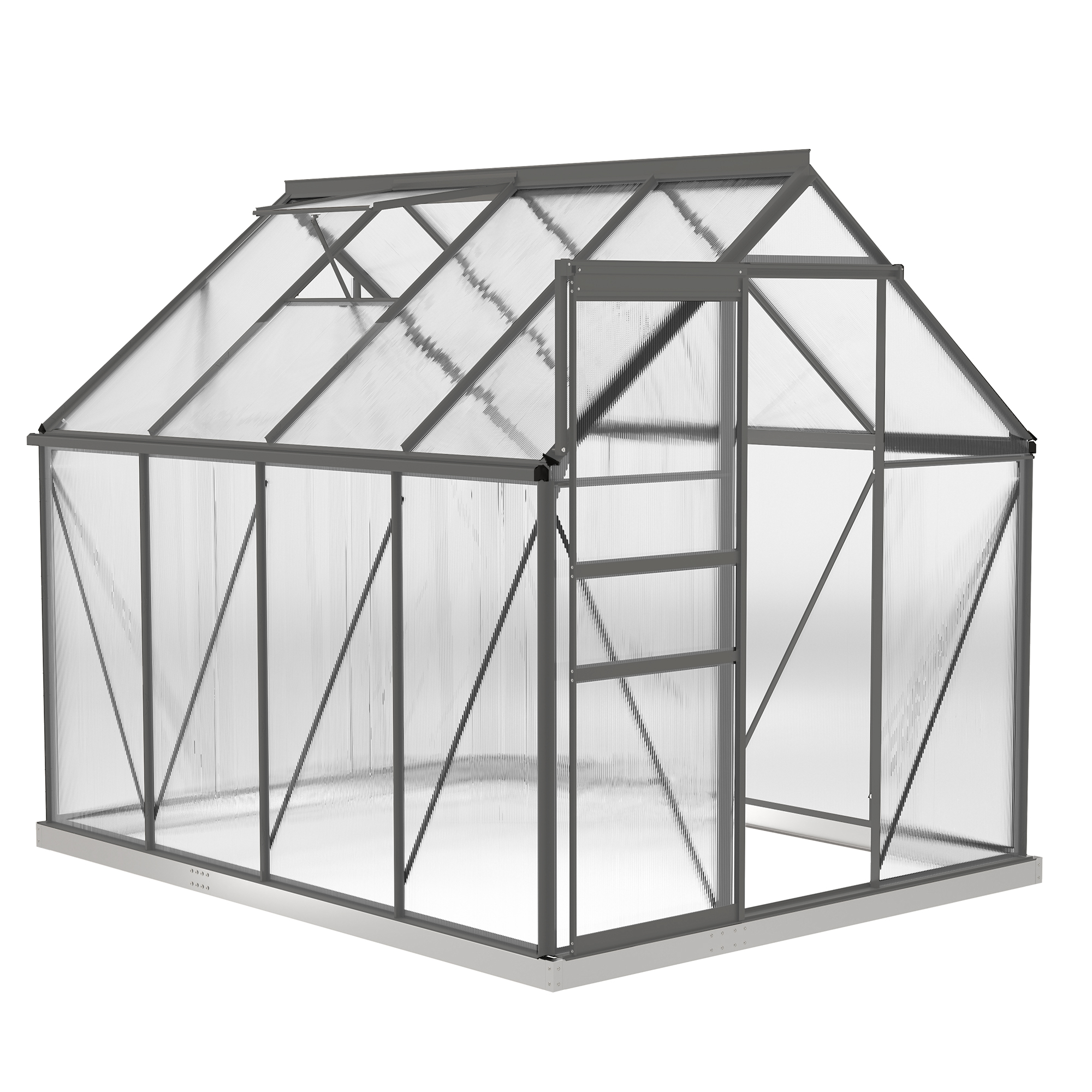 Outsunny 6x8 ft Walk-in Polycarbonate Greenhouse | Aosom Canada