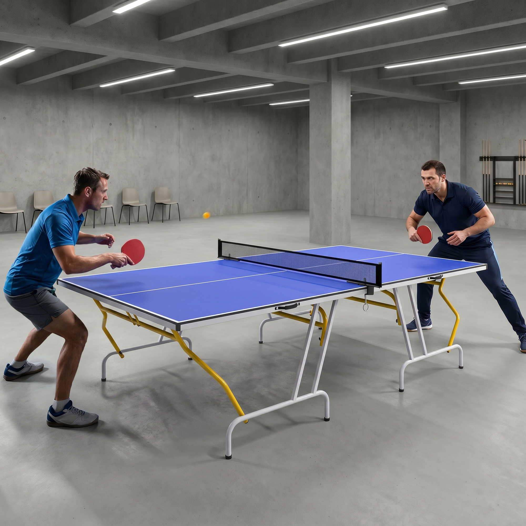 Soozier Full Size Table Tennis Table, Folding Ping Pong Table with