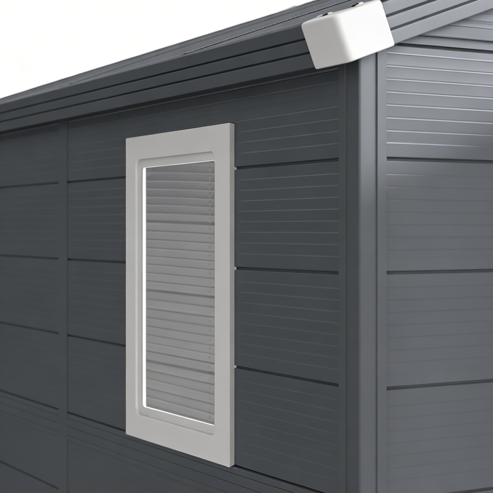 Outsunny 8x6 Plastic Garden Shed with Sloped Roof, Dark Grey