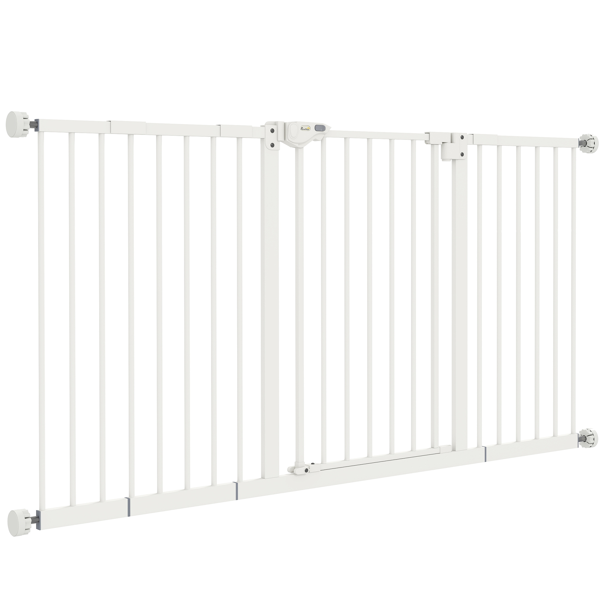 8", 30 Inch Tall Animal Gate with Entry Canine Gate and Barrier Inside for Stairs Includes 7", 12" Extensions Kit 1