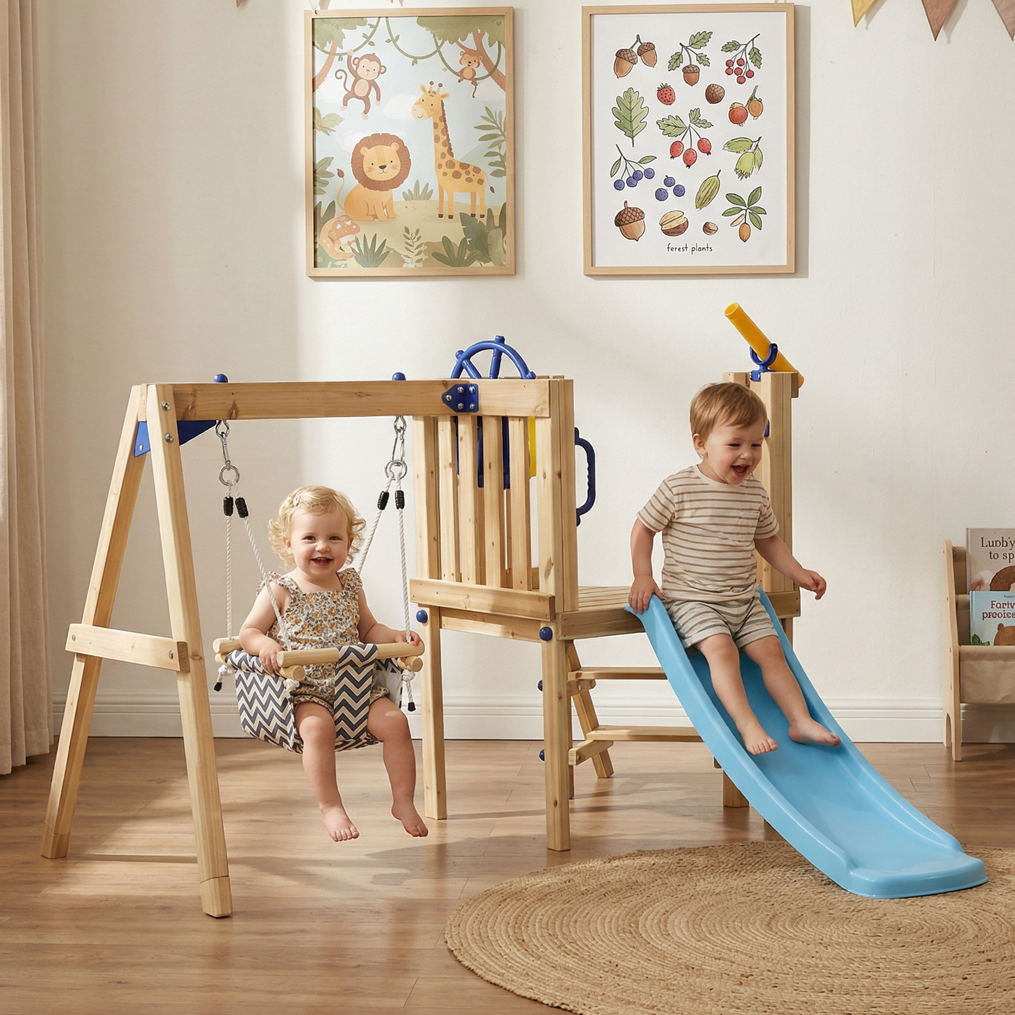 3-in-1 Baby Swing Seat, 1.5-4 Years Old, for Playground Backyard