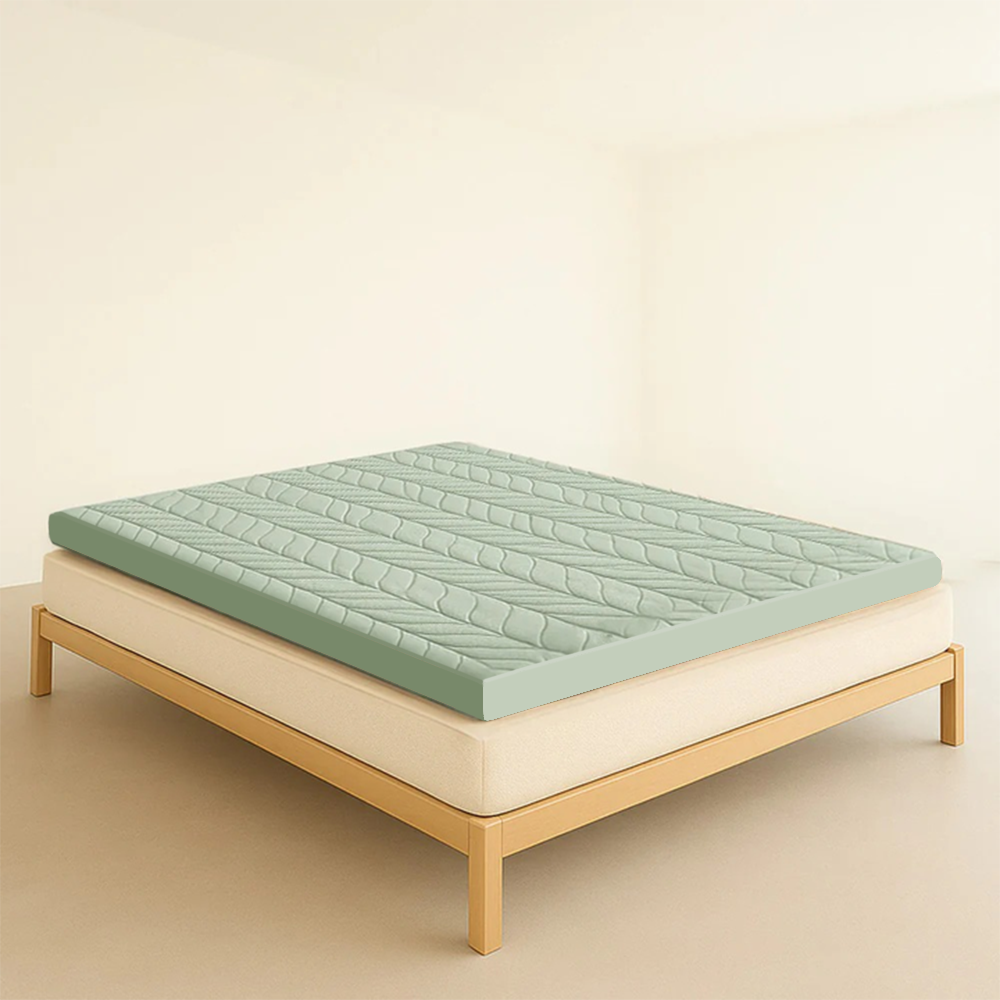 Comfortable 4-Inch Futon Mattress with High-Density Foam, Breathable Floor Sleeping Pad for Bedrooms, 80" L x 78" W x 4" H, Olive Green