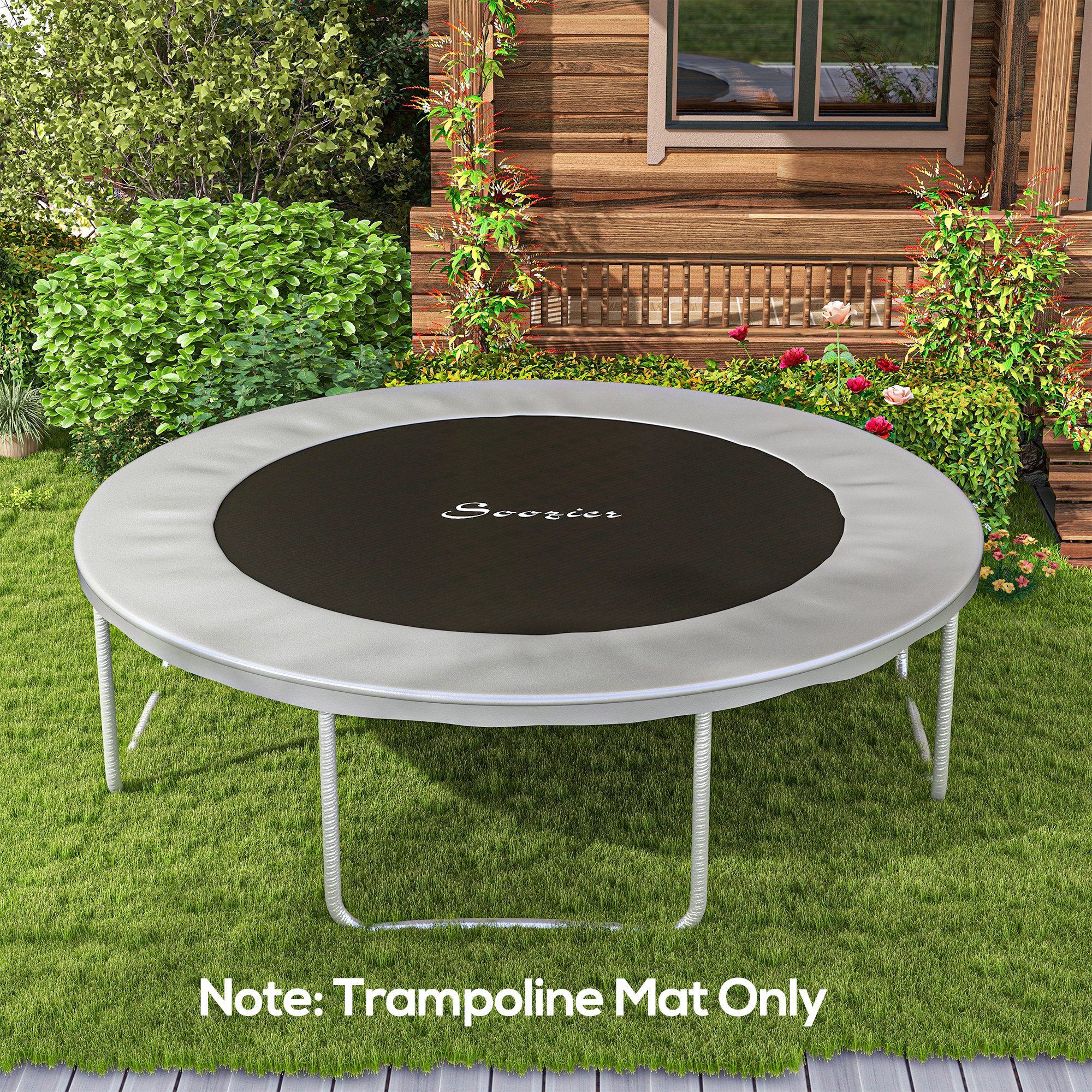 Soozier Trampoline Mat Replacement with Spring Pull Tool and 72 V-Hooks, Fits 12ft Trampoline, Using 5.5" Springs, Green Aosom Canada