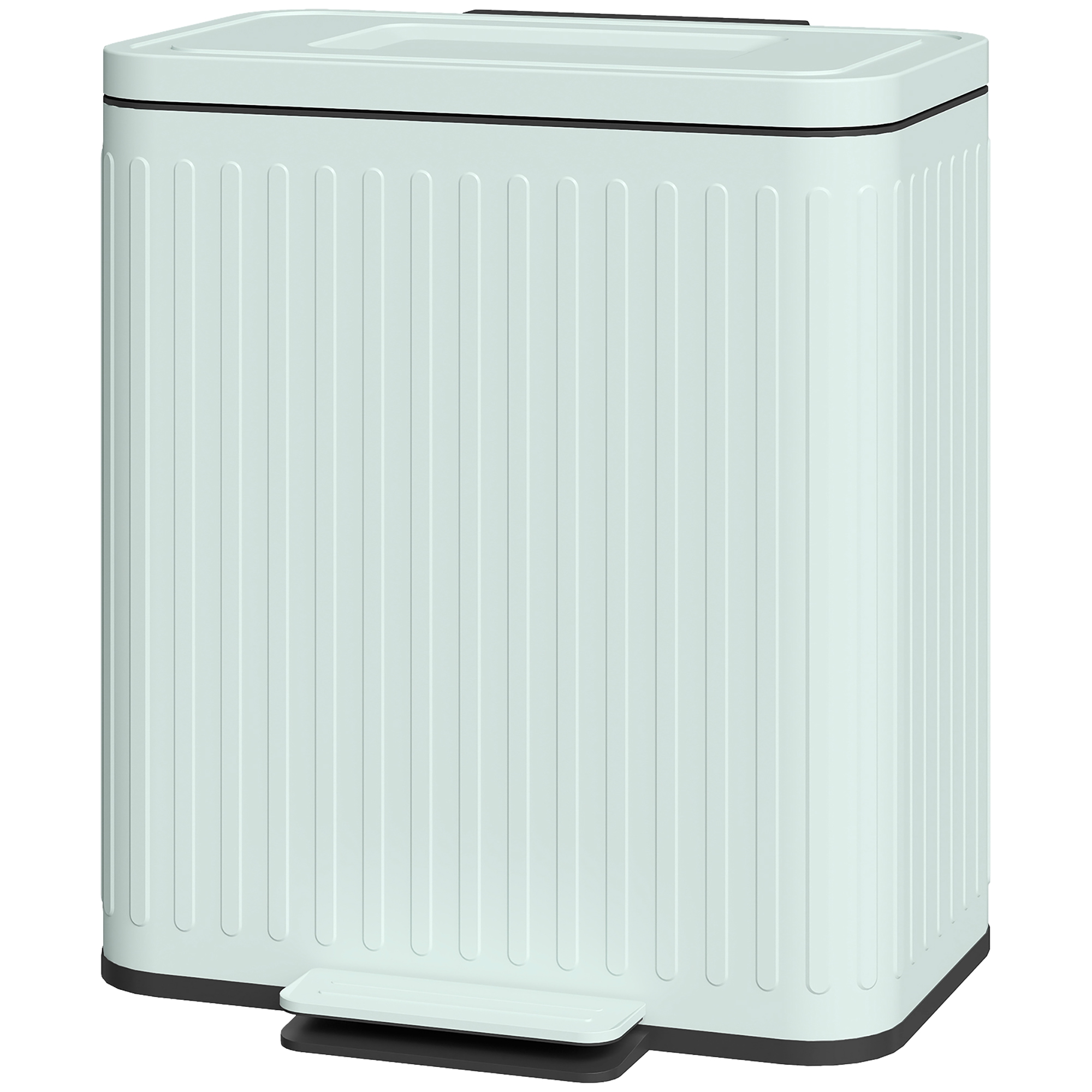 Double Step-On Trash Can with Removable Buckets