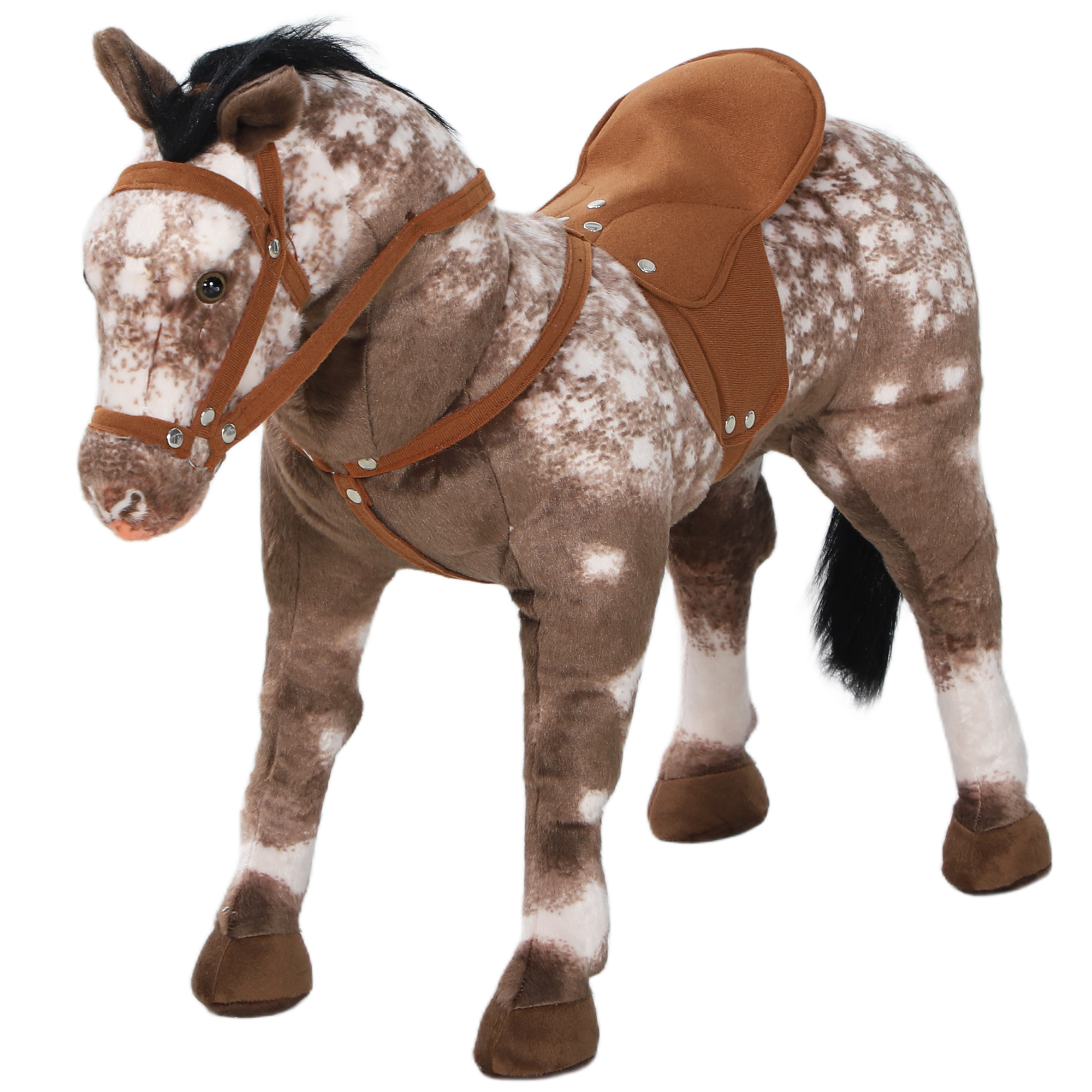 Qaba Qaba Kids Ride on Horse with Neighing Sound, Saddle, Stirrups for Ages 3-8 | Aosom.com - $65.99 at Aosom US