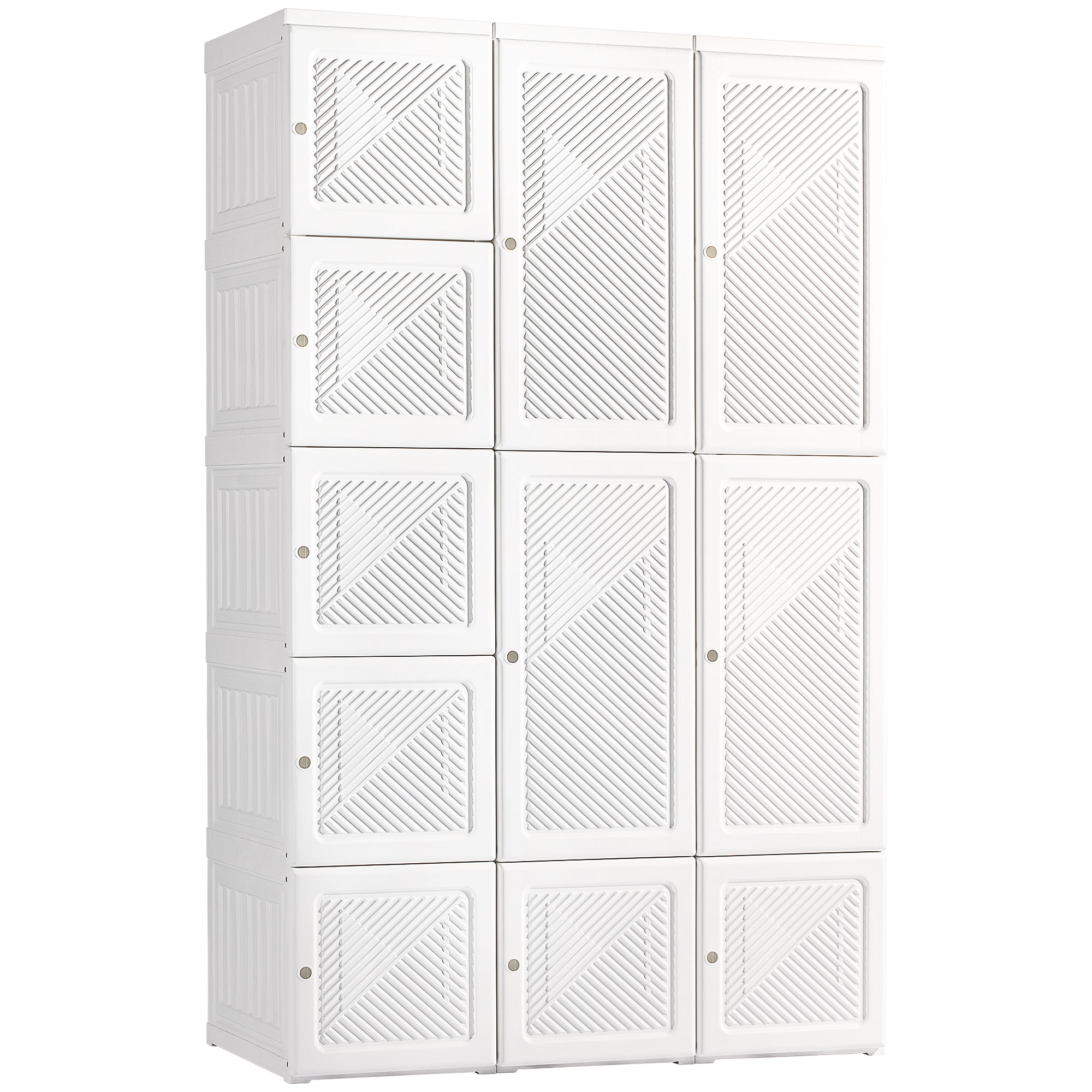 Portable Wardrobe Closet with Cube Compartments