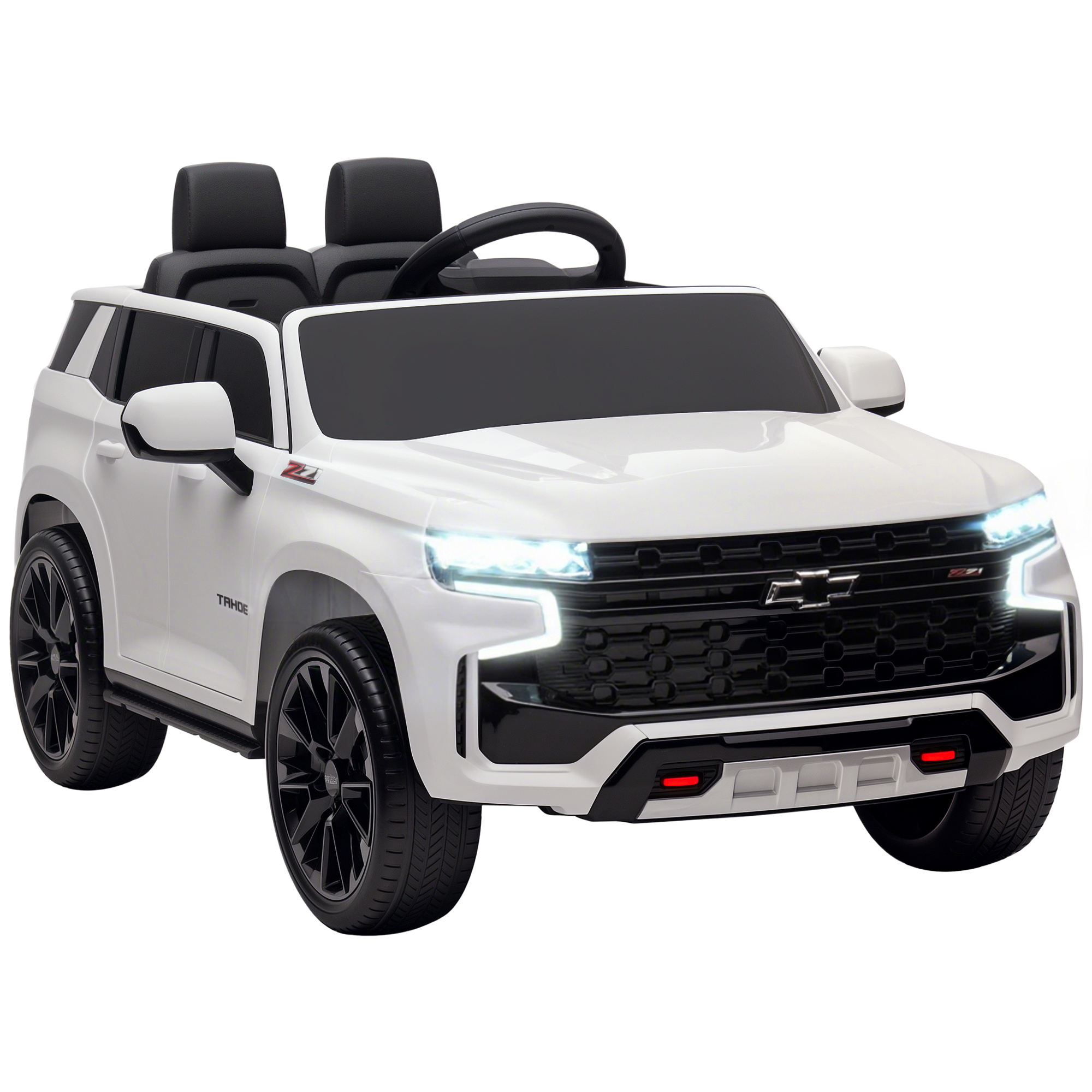 Aosom White Chevrolet TAHOE 12V Kids Electric Ride-On Car with Remote Control for 3-6 Years Old | Aosom.com