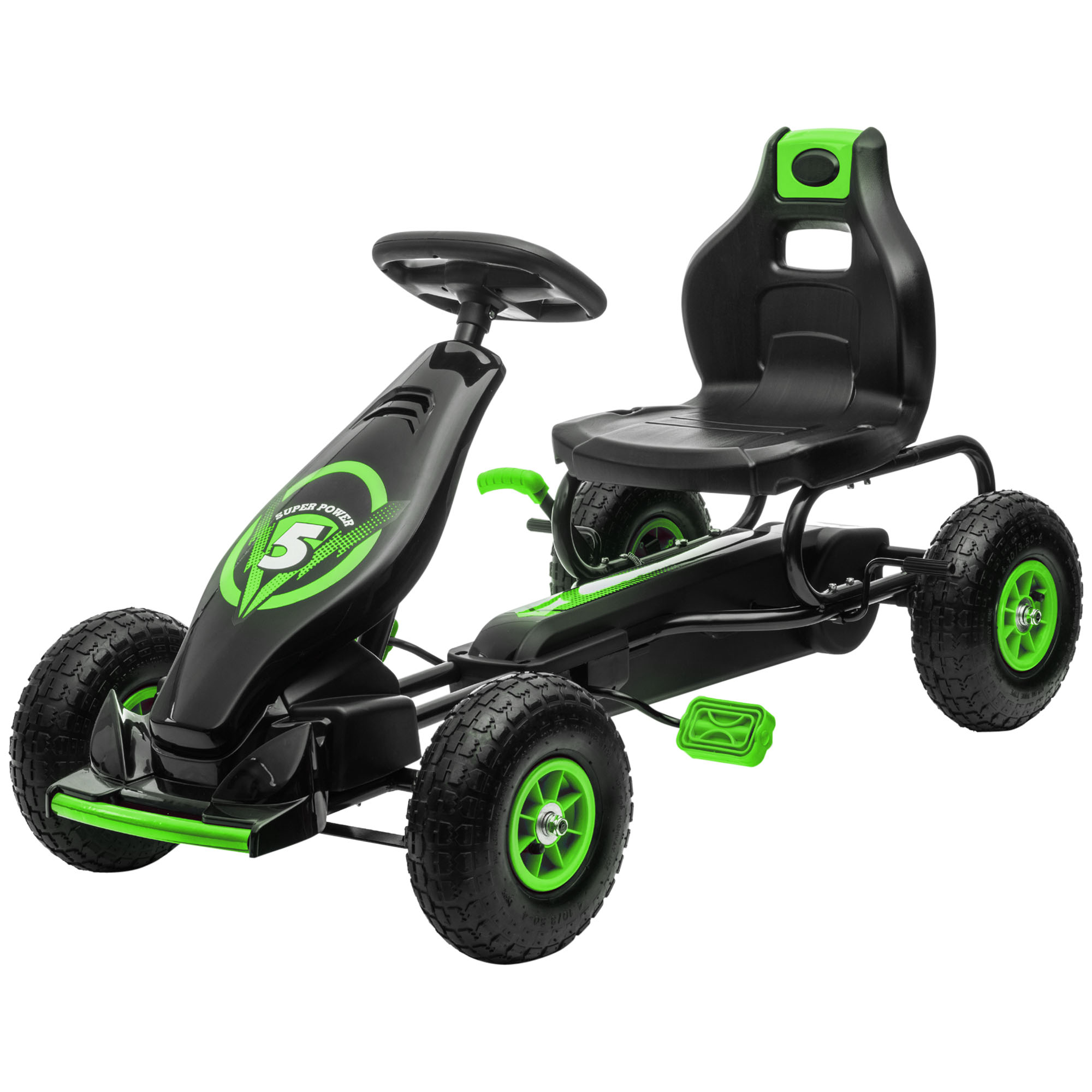 Aosom Aosom Durable Pedal Go Kart for Kids, Ergonomic Ride-On Toy with Rubber Tires, Green, Ages 5-12 | Aosom.com - $146.99 at Aosom US