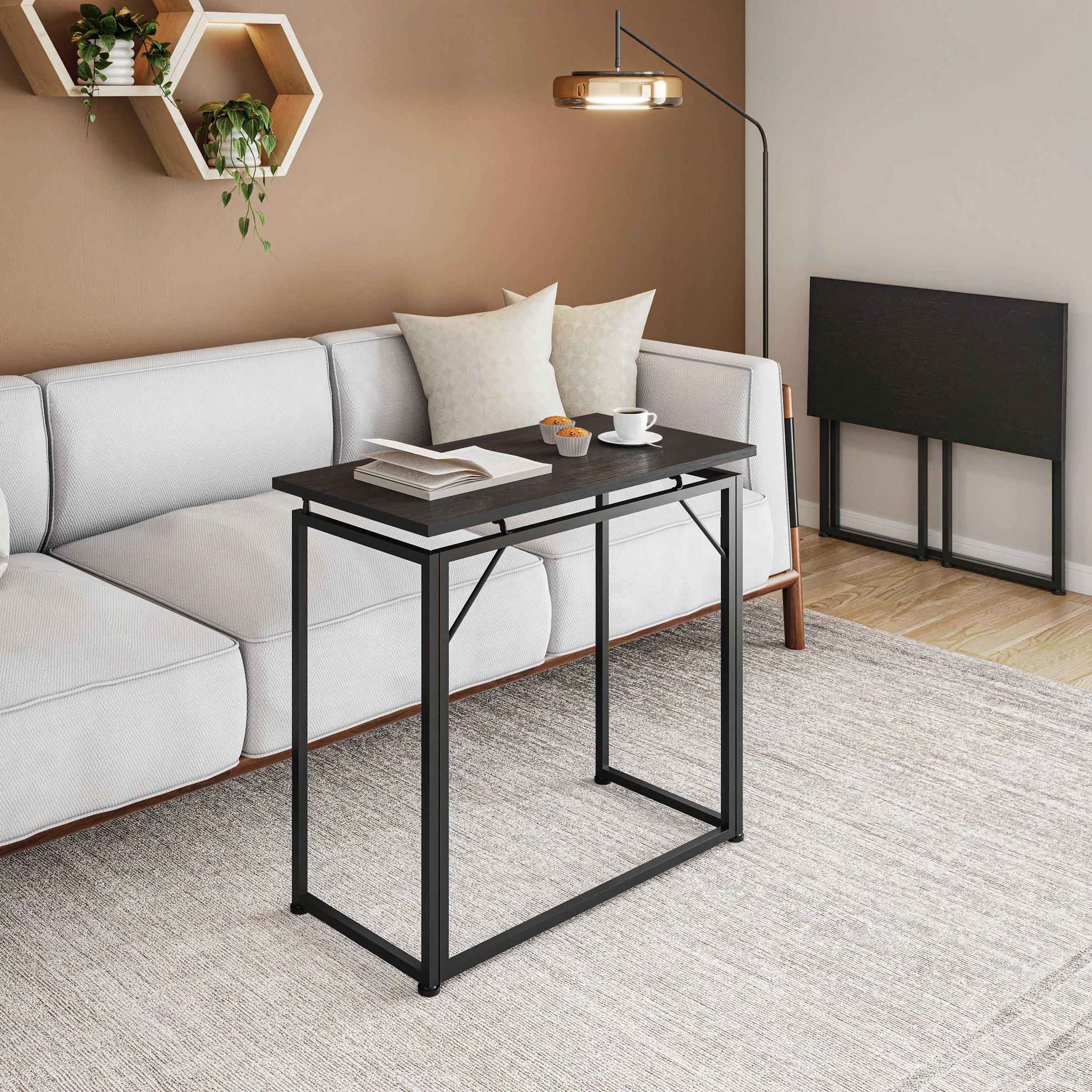 RTA Furniture Products "Sleek Folding Desk with Durable Steel Frame, Space-Saving Small Computer Writing Table for Apartment, 31.5"" L x 15.5"" W x 29"" H, Black | Aosom.com" - $126.99 at Aosom US