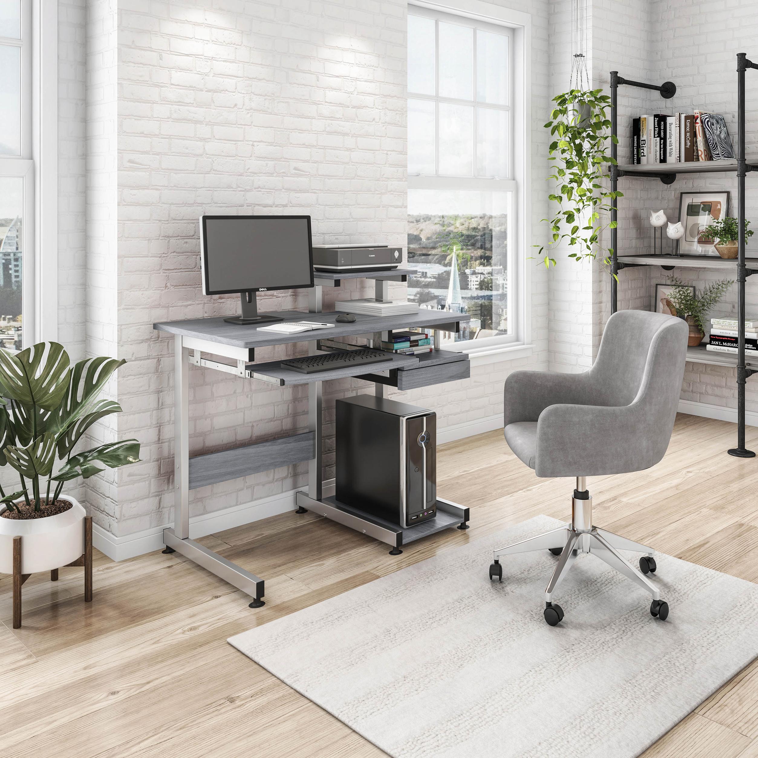 RTA Furniture Products Practical Computer Desk with Slide-Out Keyboard Tray and Elevated Shelf, Ideal Workstation Table for Offices, 38? L x 22? W x 35? H, Gray | Aosom.com - $245.99 at Aosom US