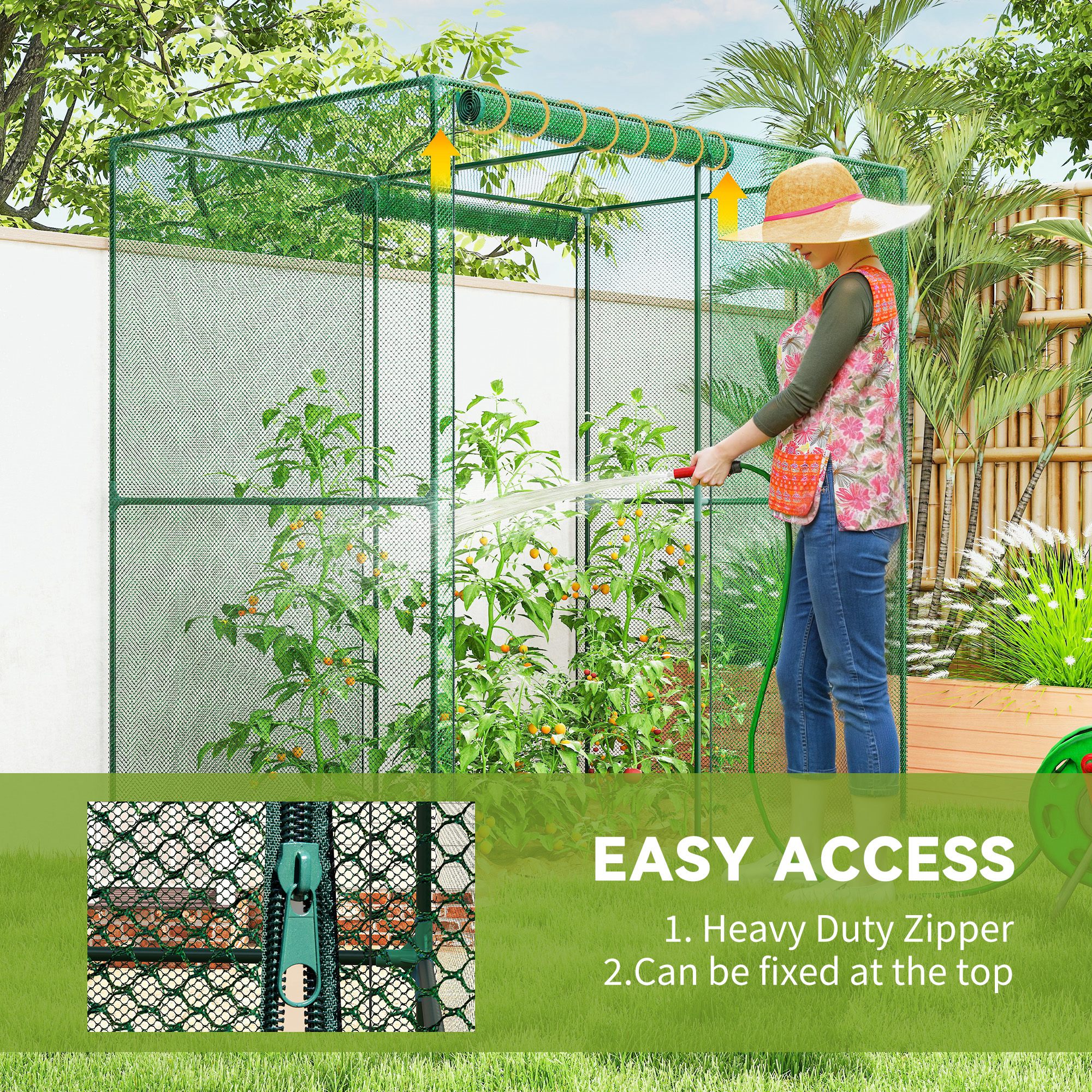 Outsunny 6' x 4' x 6' Crop Cage, Plant Protection Tent with
