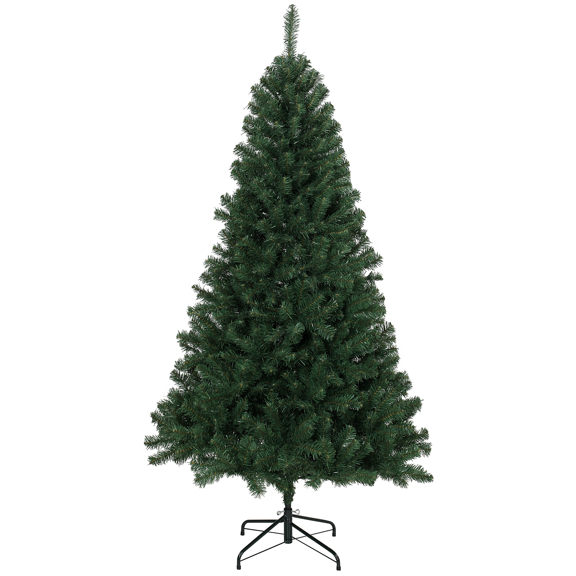 HOMCOM 7.5 ft Artificial Christmas Tree, Norway Spruce Tree, Hinged Xmas Tree with Metal Stand