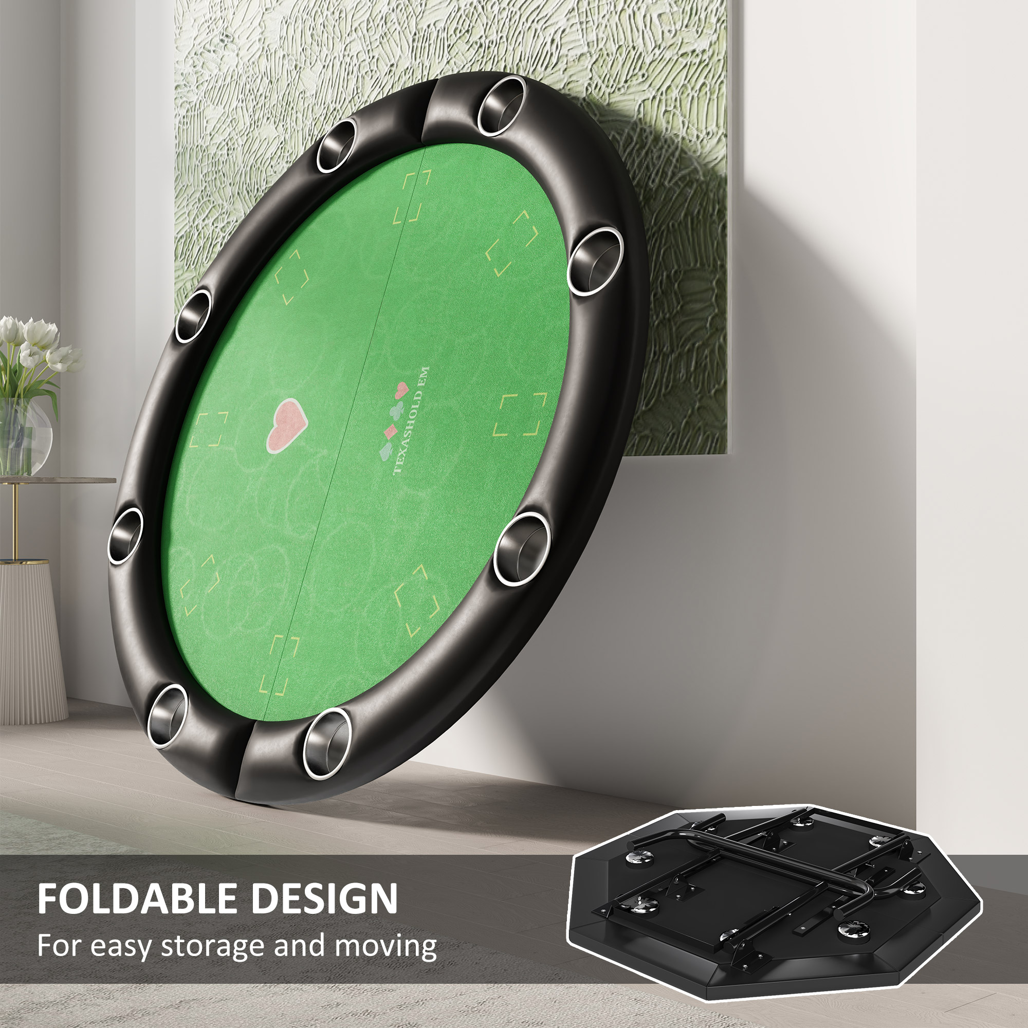 Soozier Poker Table Foldable 47