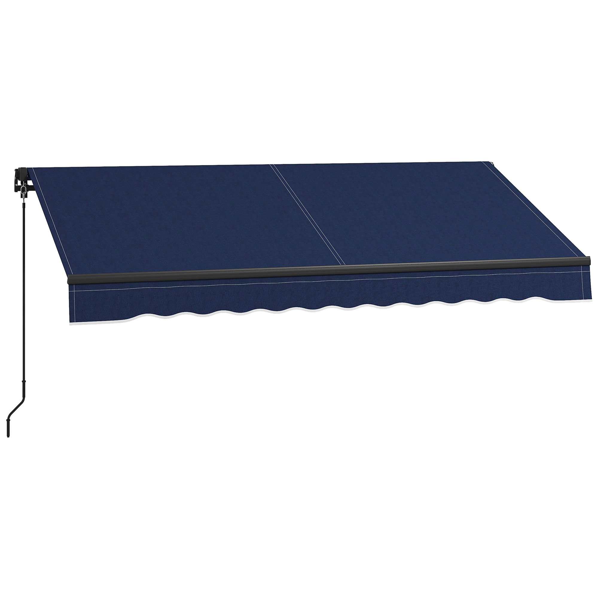 Outsunny 8' x 6.5' Retractable Awning, 280gsm UV Resistant Sunshade Shelter for Deck, Balcony, Yard,