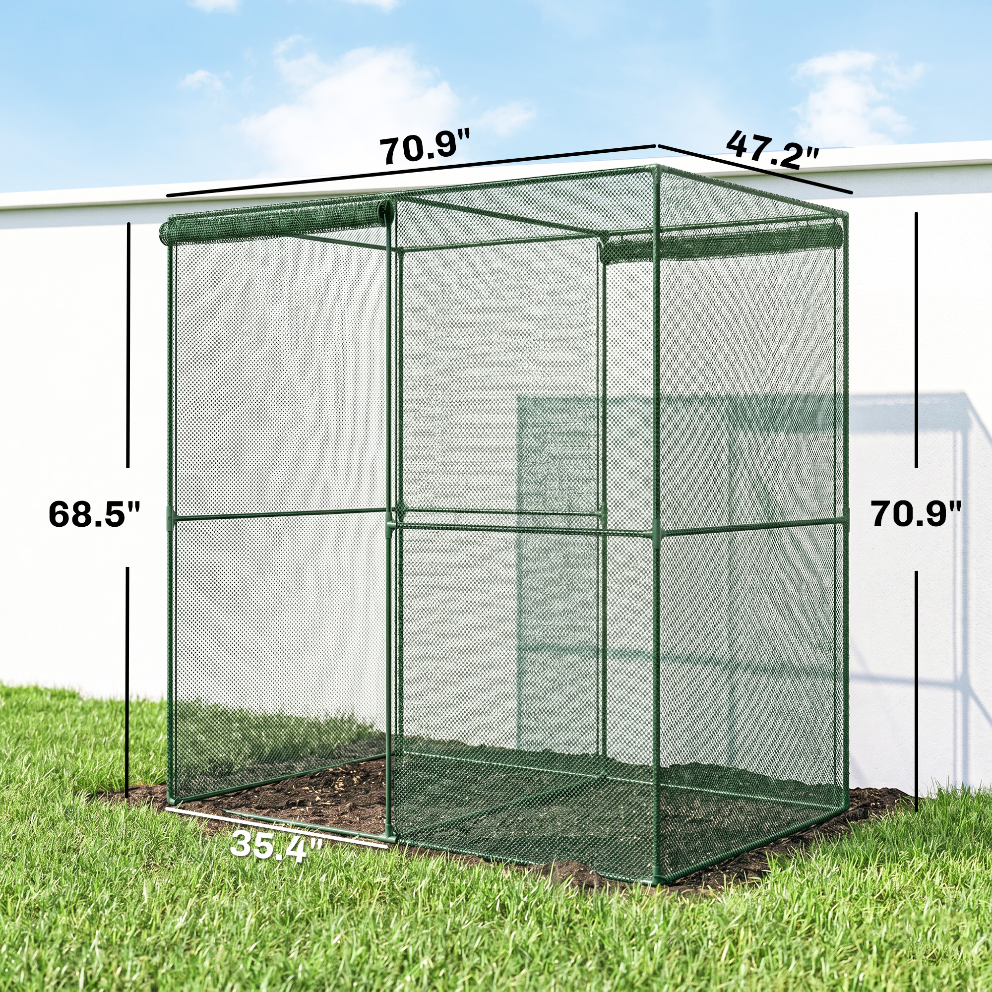 gardenH　904040 Outsunny 6' x 4' x 6' Crop Cage, Plant Protection Tent with