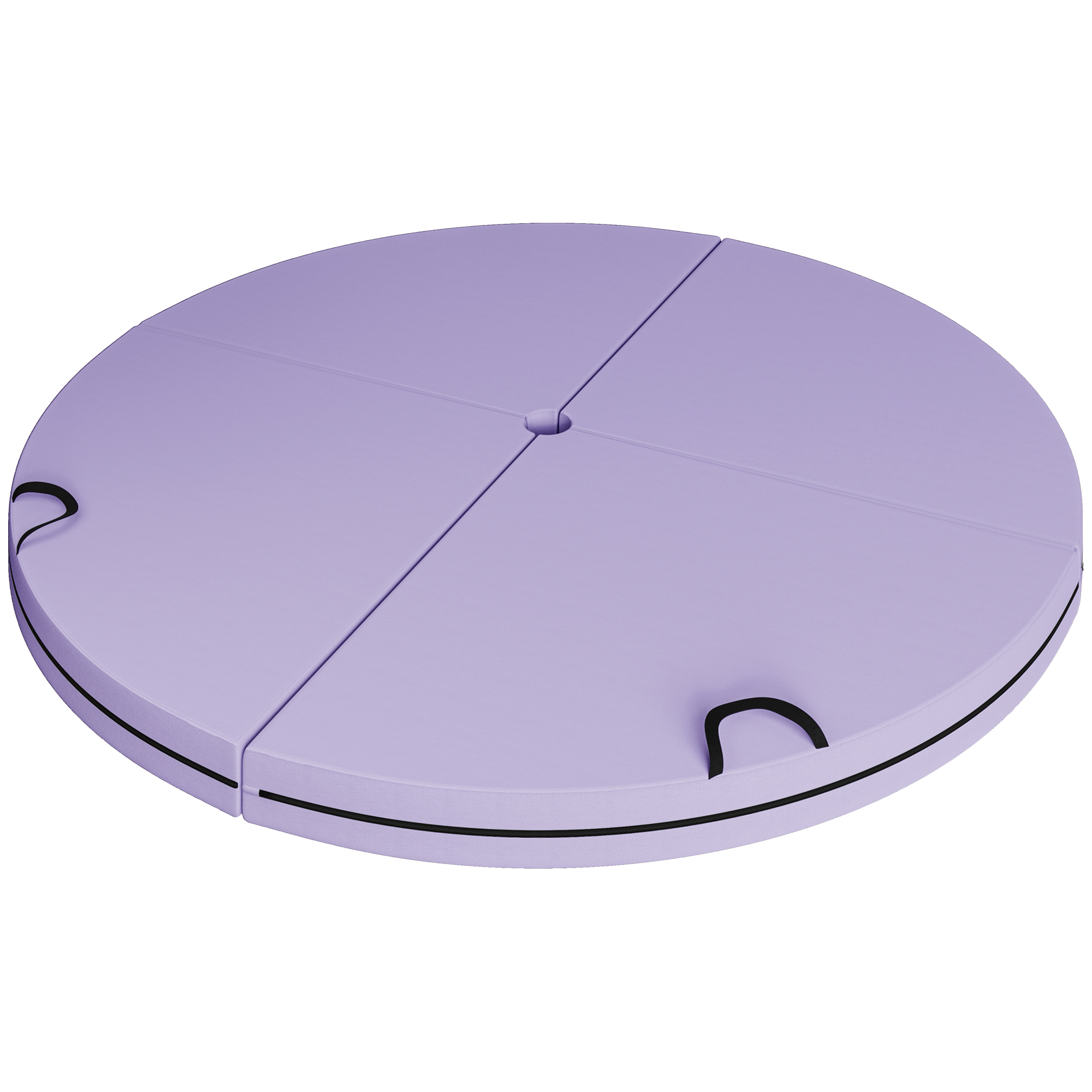 Soozier Foldable Crash Mat, Pole Padding with Carrying Handles and EPE Foam for Dance Training and Exercise, Purple
