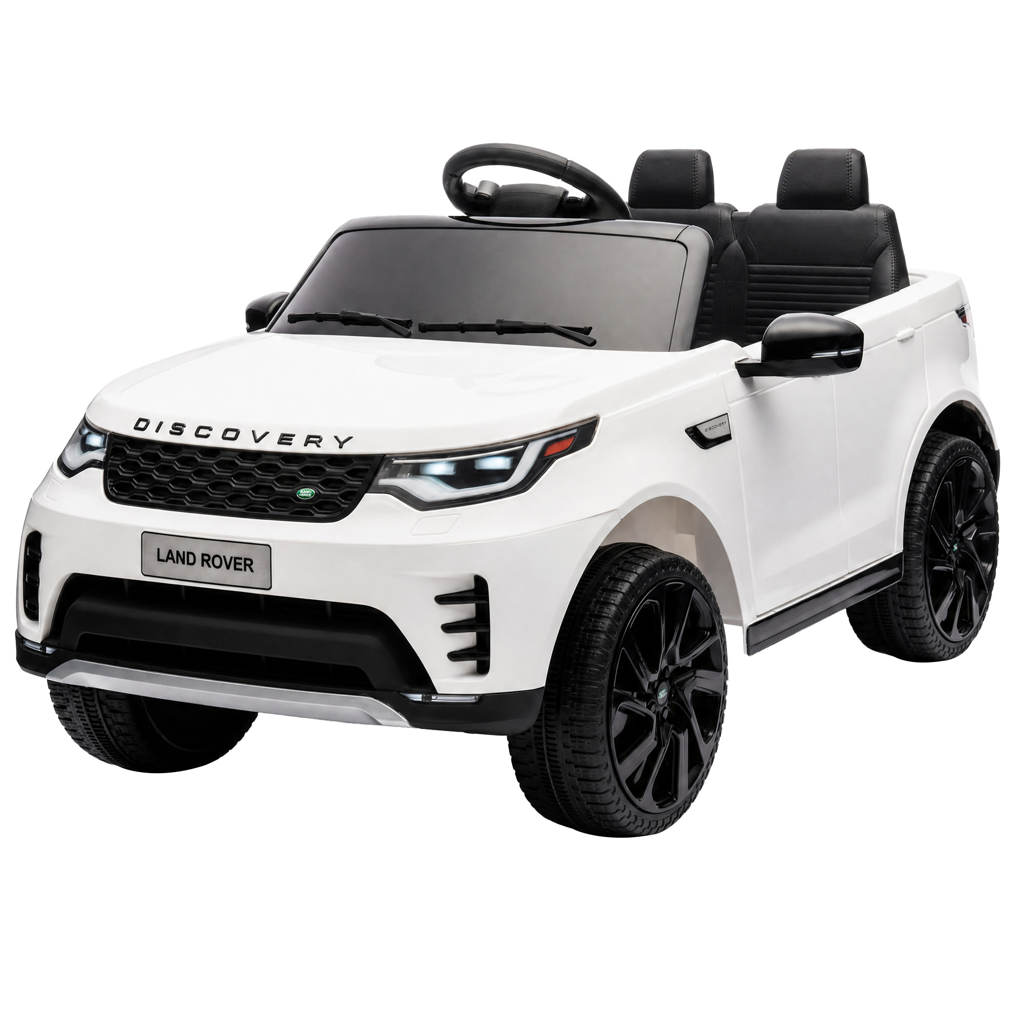Qaba 12V Electric Car for Kids, Licensed Land Rover Ride on Car with Parent Remote, Soft Start, 4 Wheel Suspension, White
