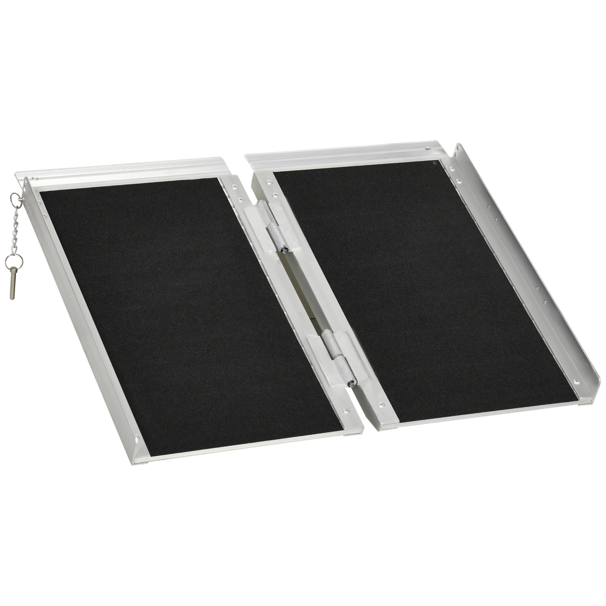 HOMCOM 2' Aluminum Folding Wheelchair Ramp