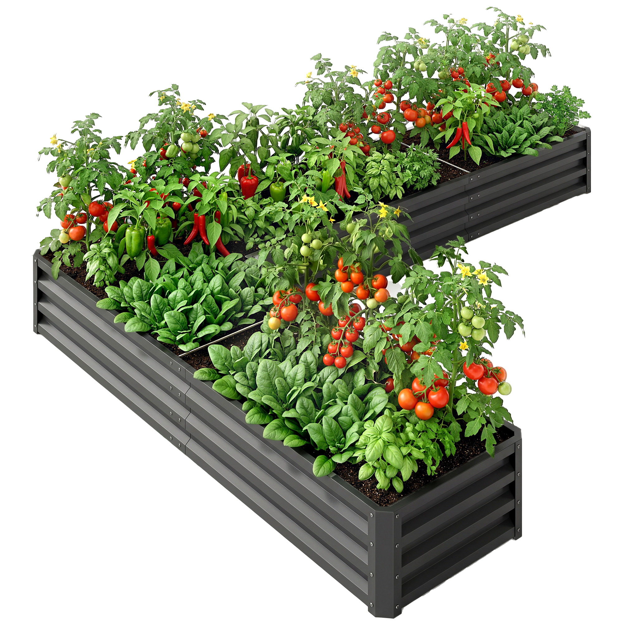 置物 NEIGHBORHOOD SRL GARDEN BED Outsunny L-Shaped Raised Garden Bed, 82