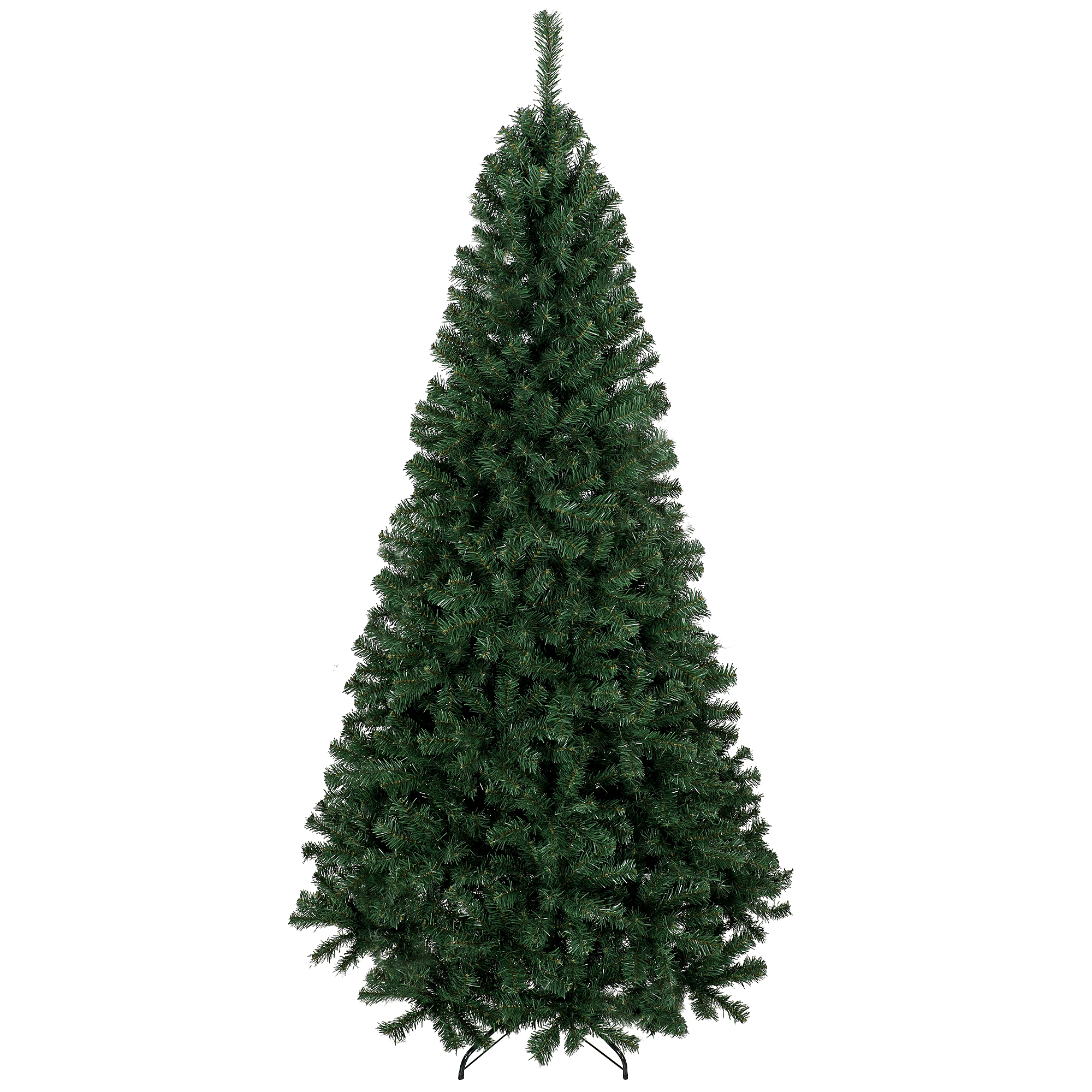 HOMCOM 7.5 ft Artificial Christmas Tree, Norway Spruce Tree, Hinged Xmas Tree with Metal Stand
