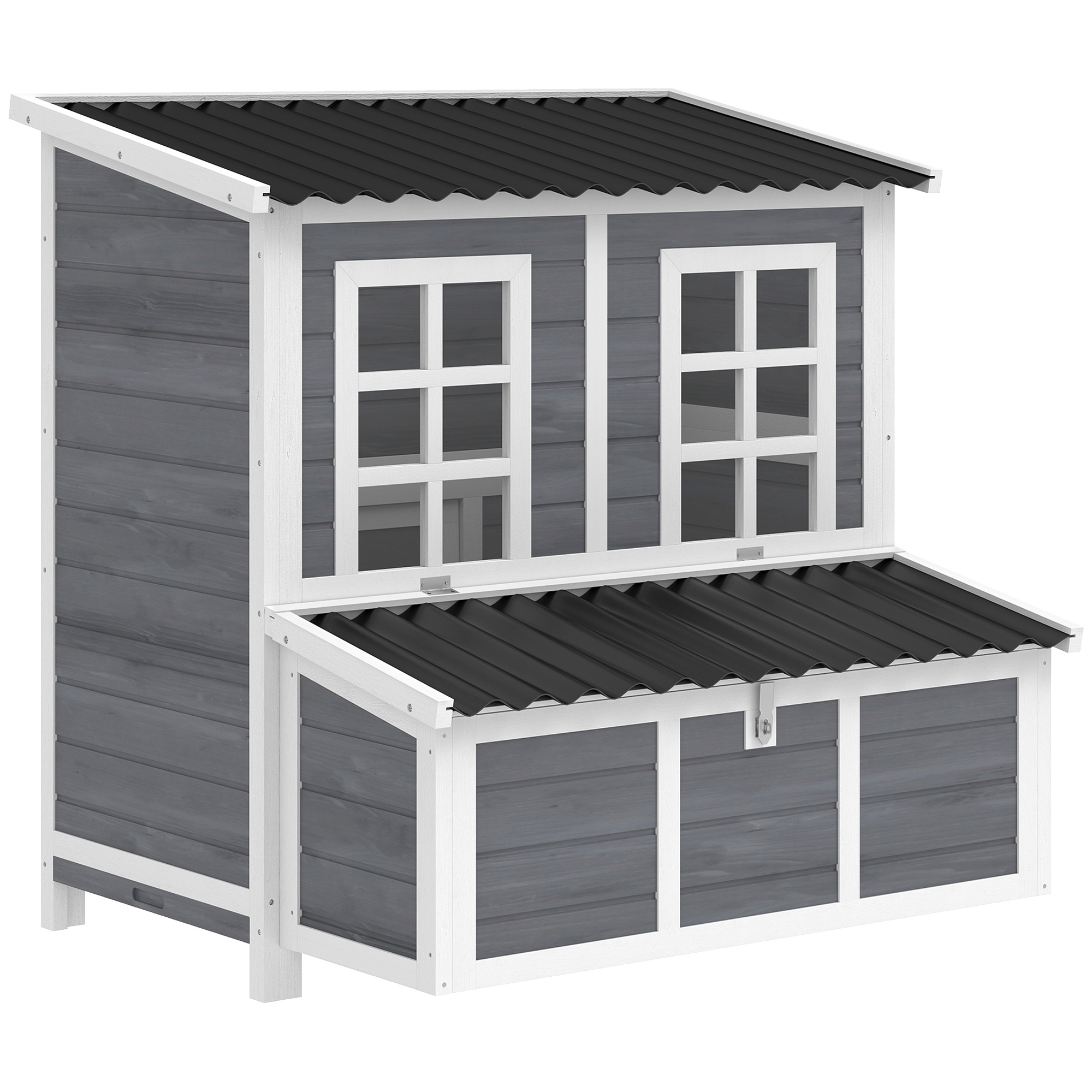 PawHut "PawHut Wooden Chicken Coop with Nesting Box, Pull-Out Tray, Waterproof Roof, 39"" Chicken House for 4-6 Chickens, Rabbits" - $175.99 at Aosom US