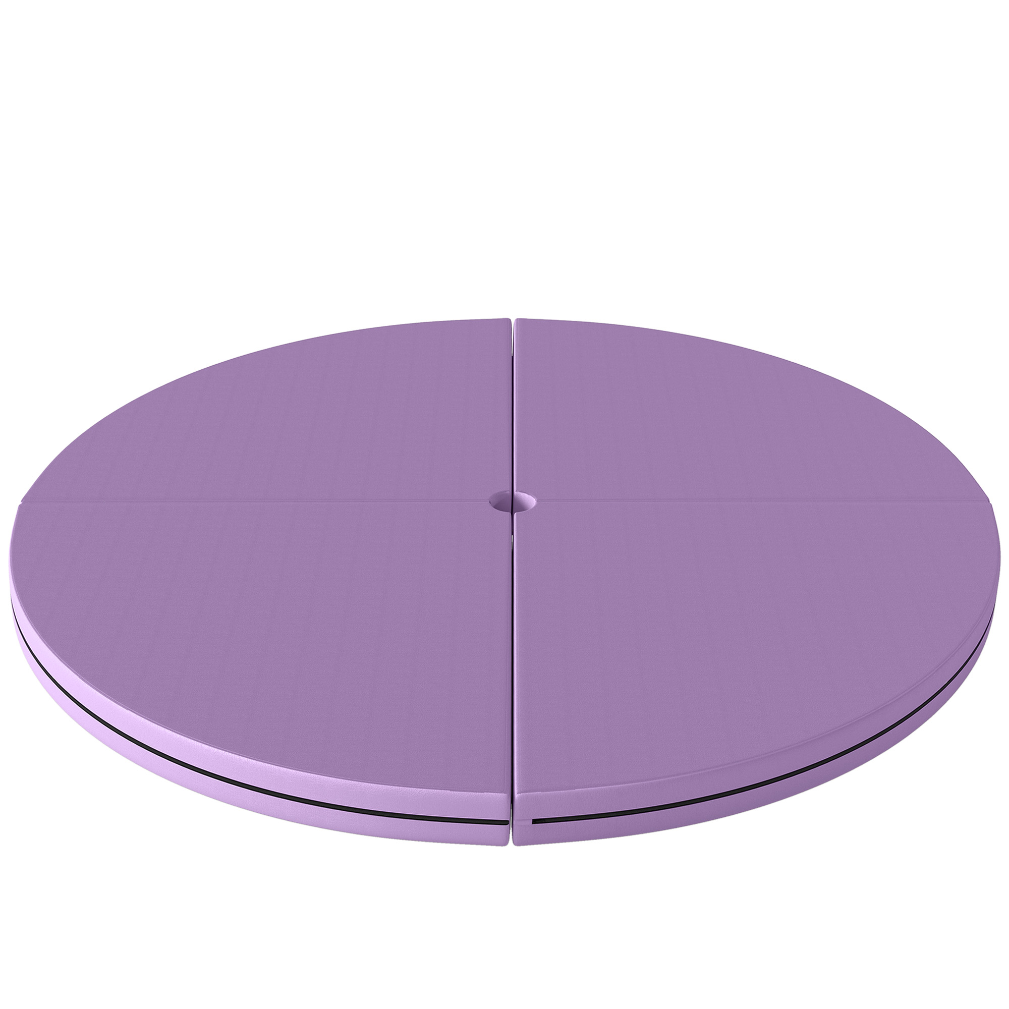 "Soozier Pole Dance Mat, 2""T x 5'W Folding Pole Crash Mat for Home, Lightweight and Foldable, Light Purple"