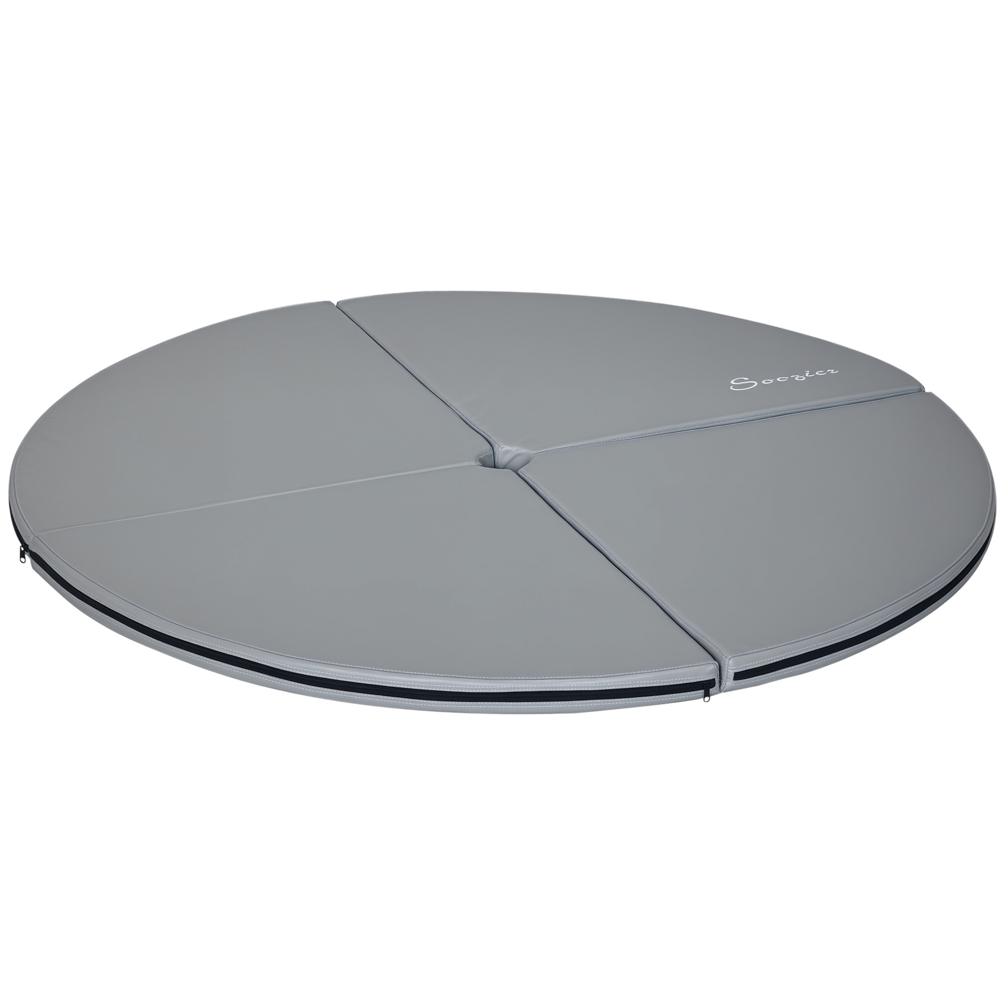 Soozier Pole Dance Mat, 2"T x 5'W Folding Pole Crash Mat for Home, Lightweight and Foldable, Gray