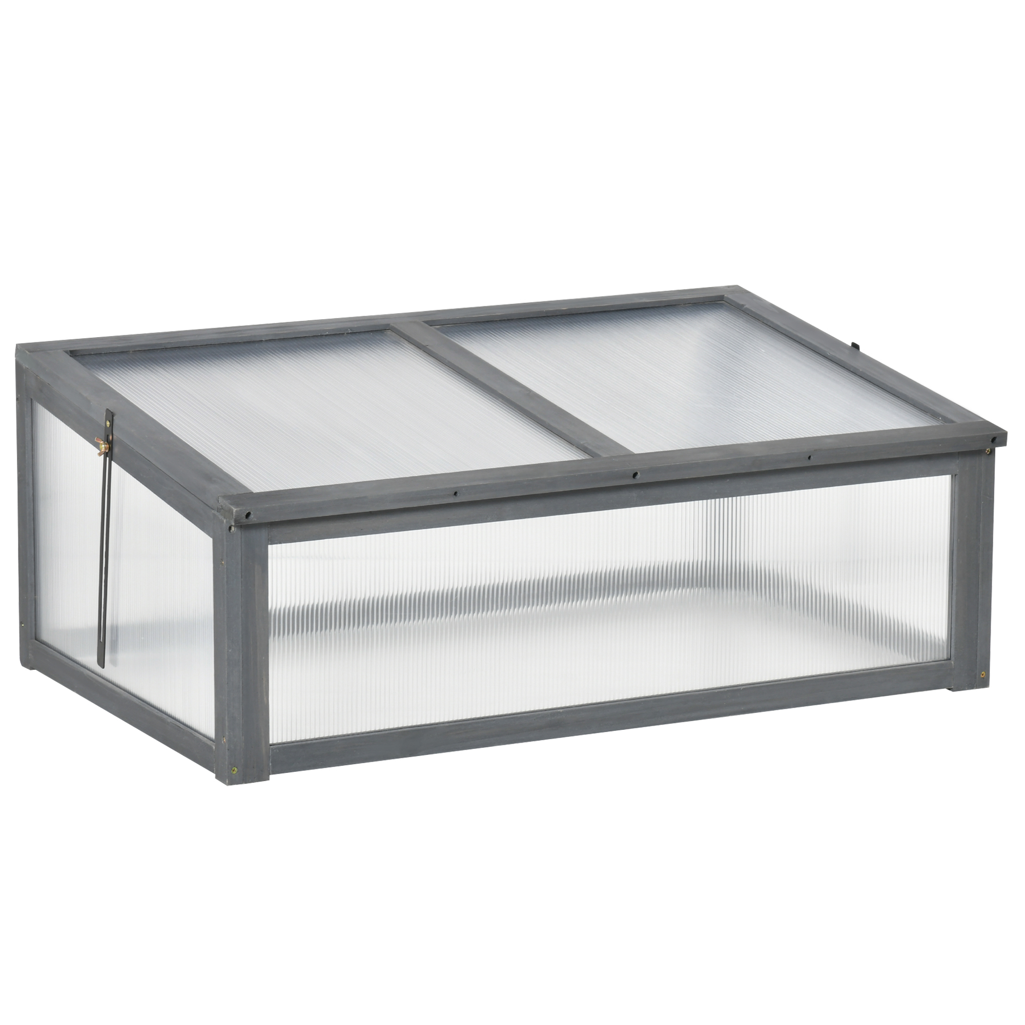 "Outsunny Portable Wooden Garden Green House Cold Frame, Indoor Outdoor Terrarium Planter Box, 39"" x 26"" x 16"""
