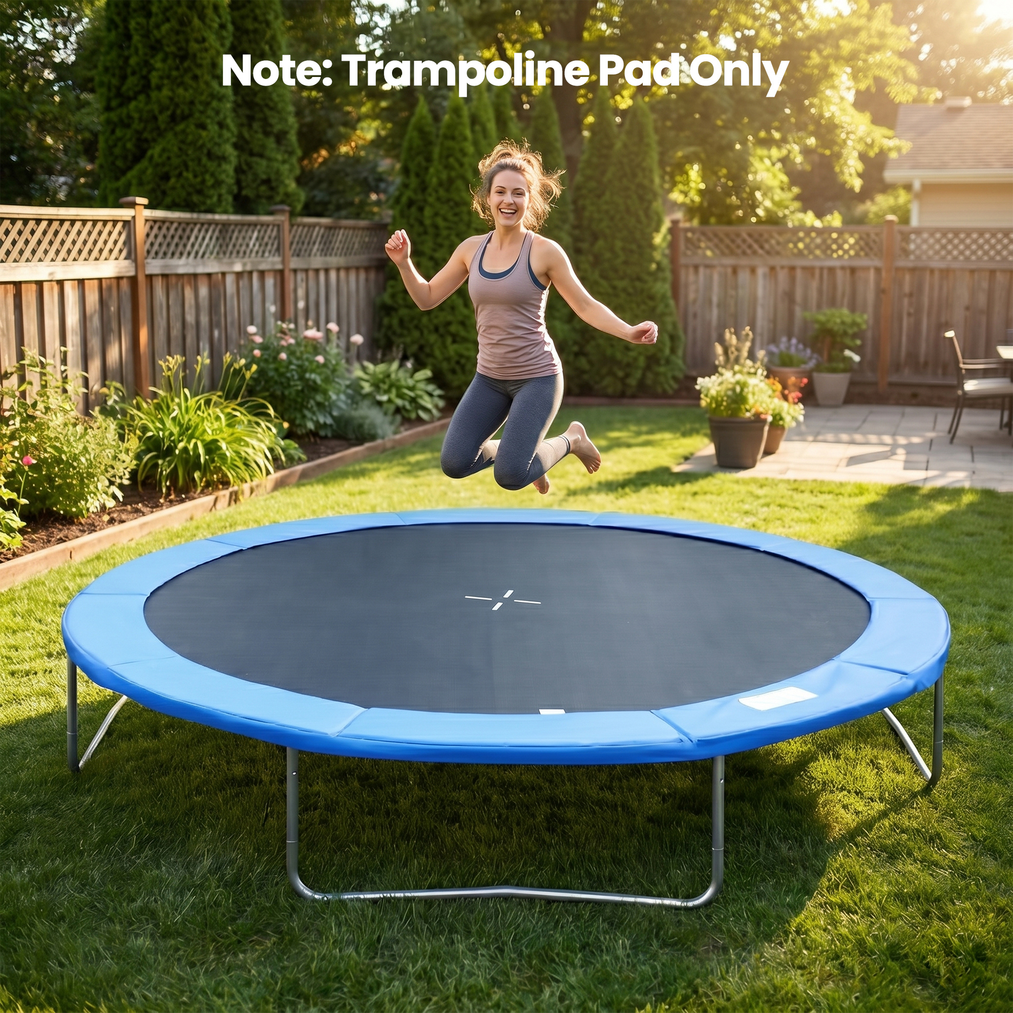 HOMCOM 14 FT Trampoline Pad Cover Replacement Round Frame,Blue Aosom Canada