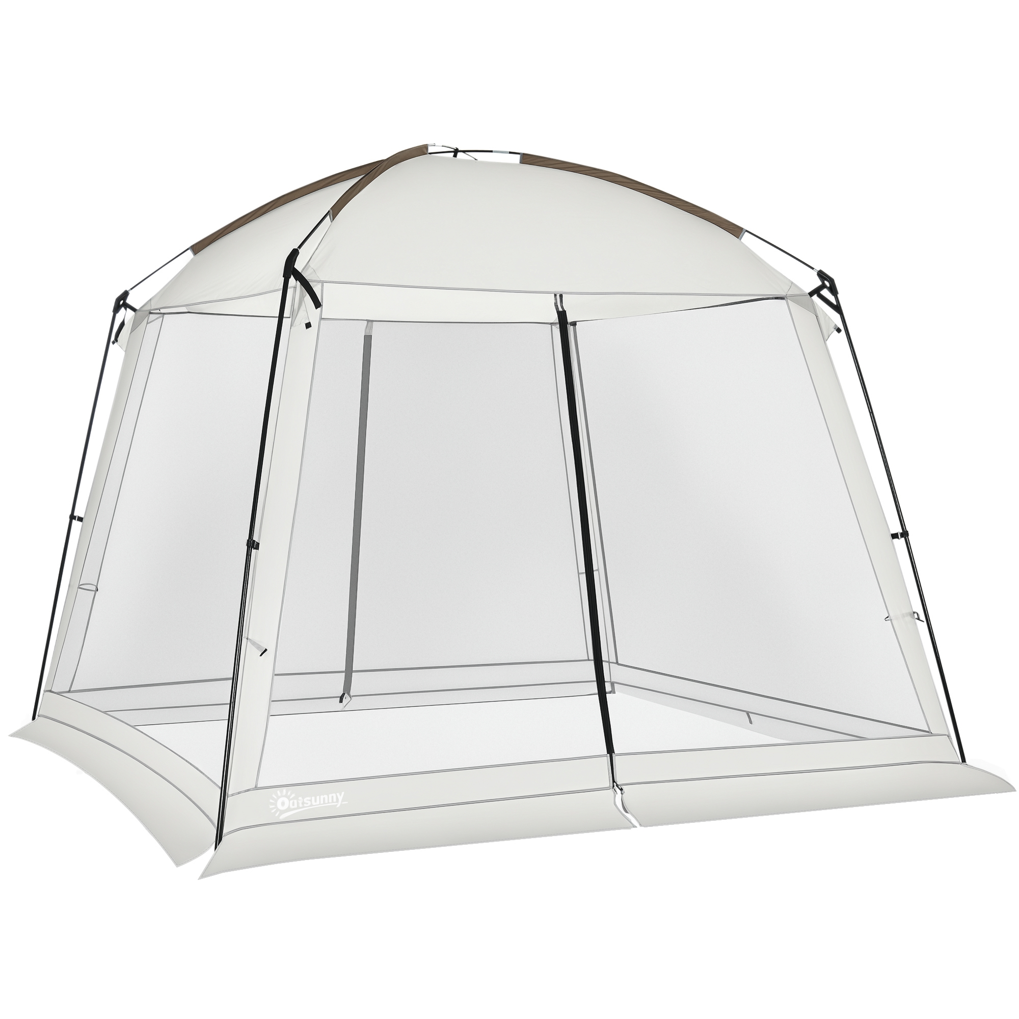 Outsunny 10' x 10' Screen House Room, UV50+ Screen Tent with 2 Doors and Carry Bag, Easy Setup, for Patios Outdoor Camping Activities
