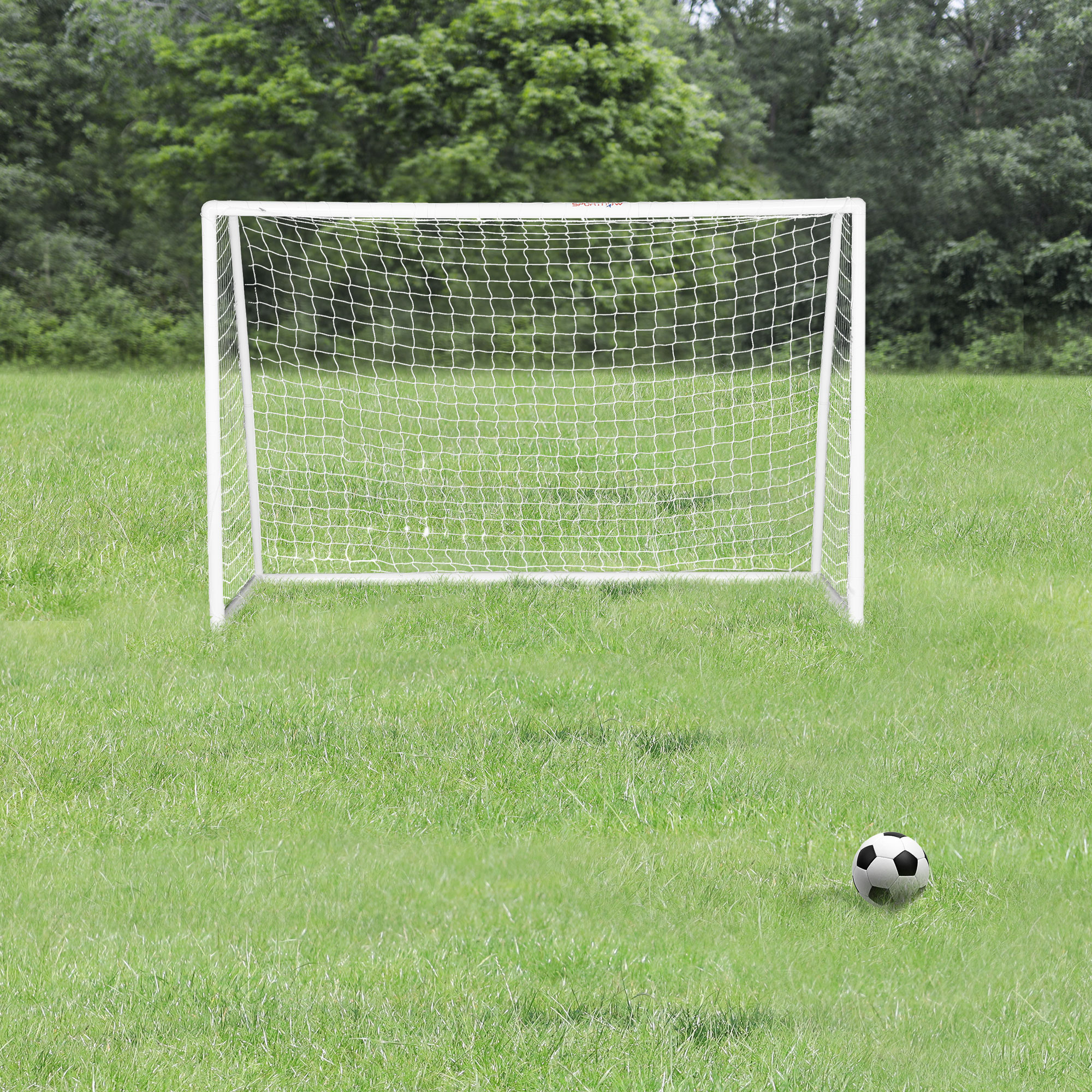 Soozier 9.8 x 6.6ft Soccer Goal, Portable Soccer Practice Net with PE Net for Backyard, Garden, Park, Beach Aosom Canada